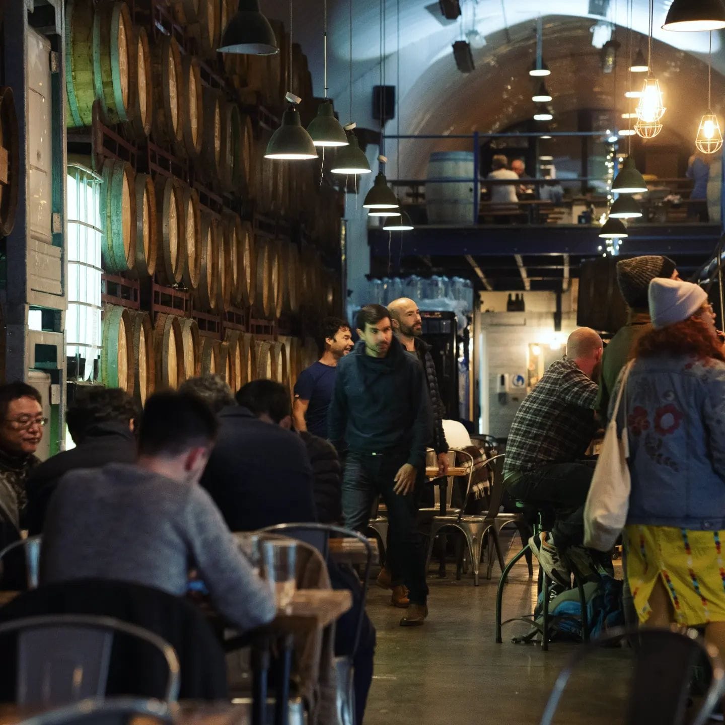 people inside the barrel project taproom in bermondsey london