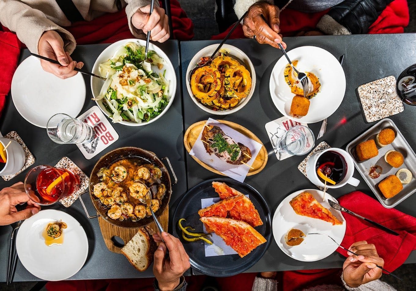 Food and drink offerings at Boqueria SoHo, one of the best bars in Manhattan, NYC.
