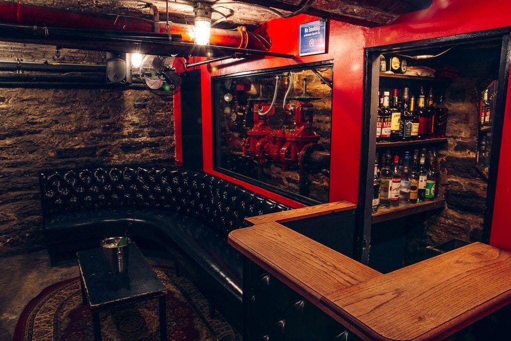 The VIP room at The Bowery Electric, a graduation party venue in NYC. 