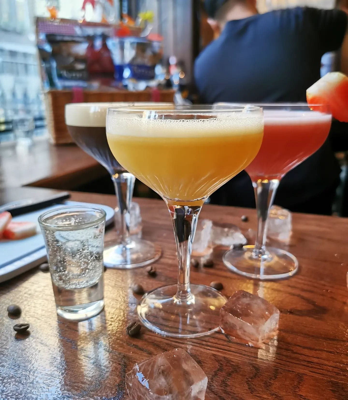 cocktails at the London Bridge bar Bunch of Grapes pub