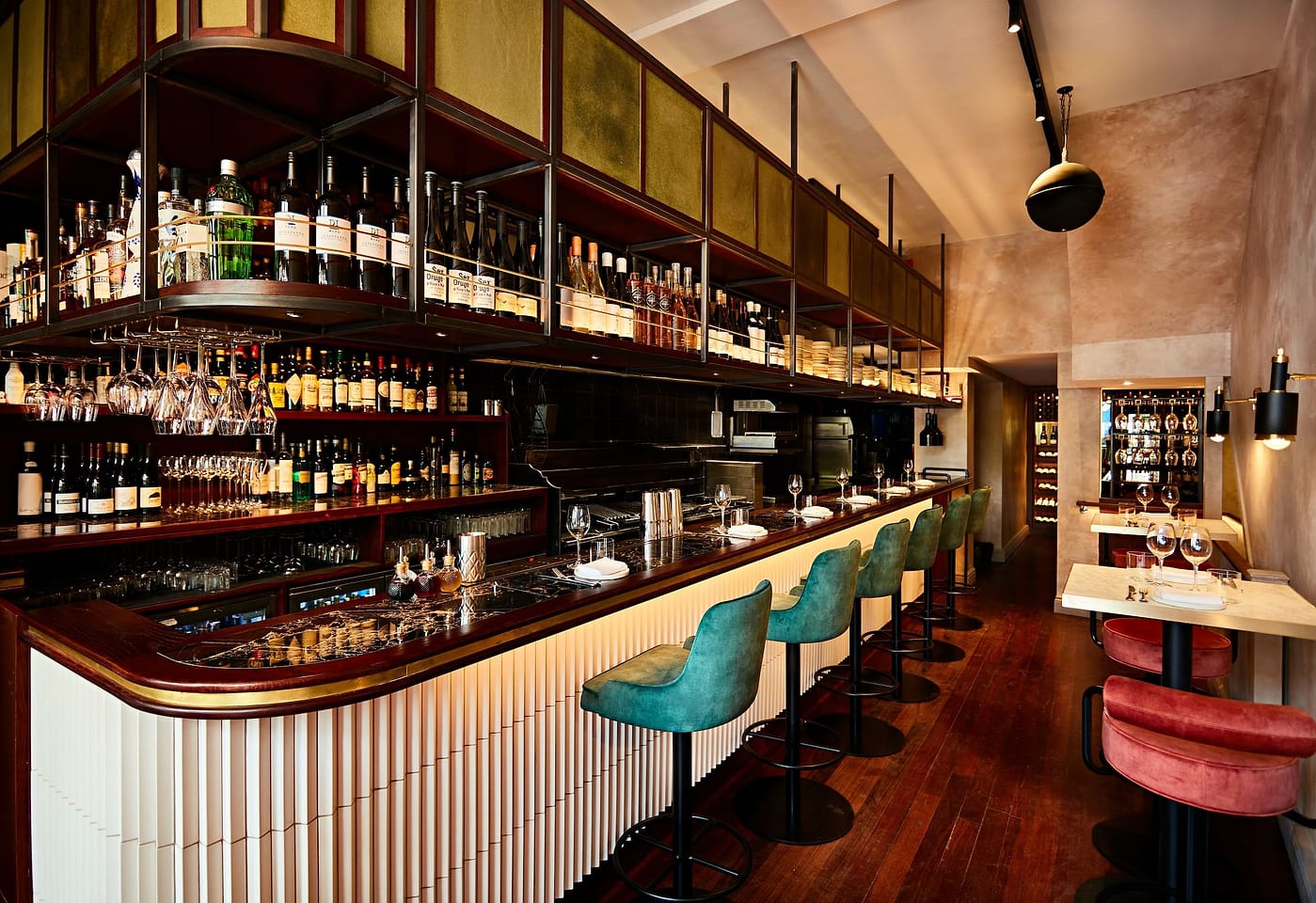 interior of notting hill cocktail bar caia