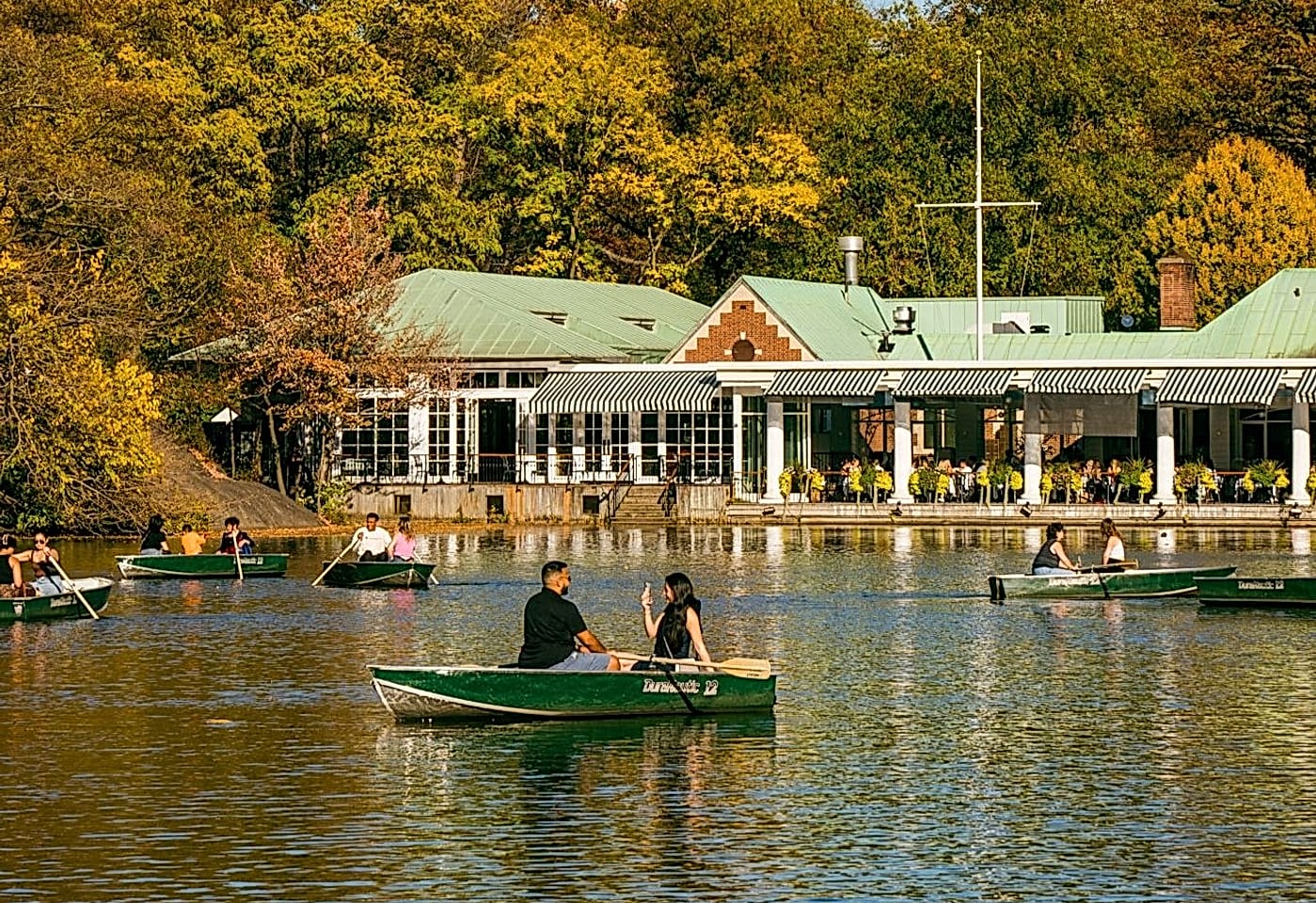 Escape the hustle and bustle with a parkside graduation party: Central Park Boathouse image 2