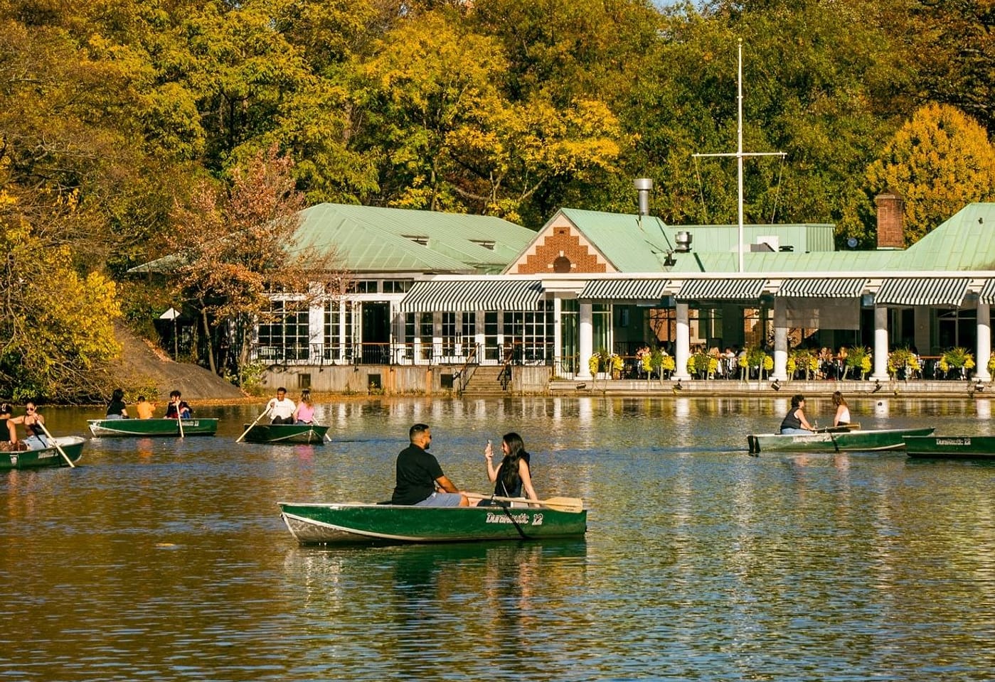 Escape the hustle and bustle with a parkside graduation party: Central Park Boathouse image 2