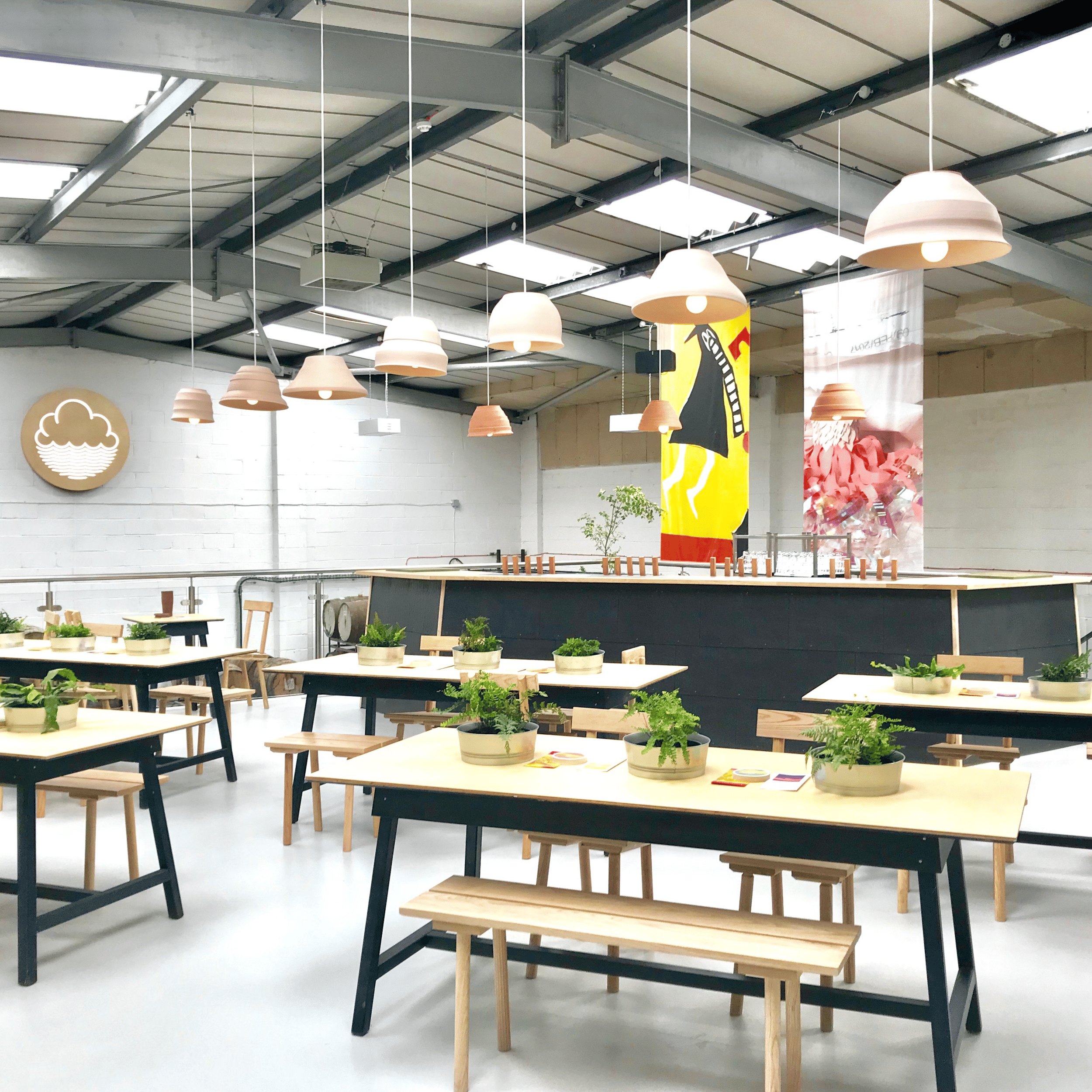 interior of cloudwater taproom in bermondsey london