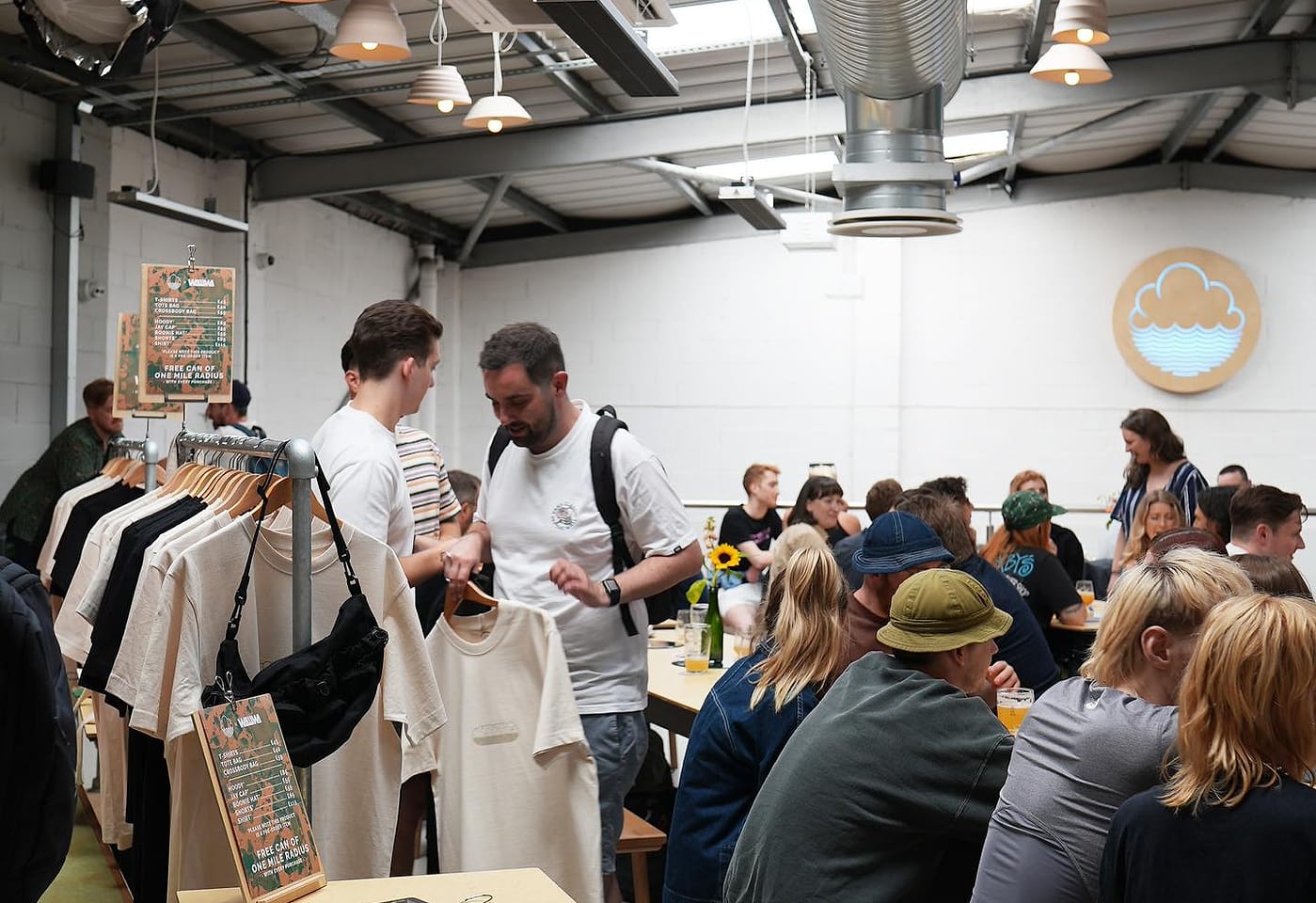 people inside cloudwater taproom in bermondsey london