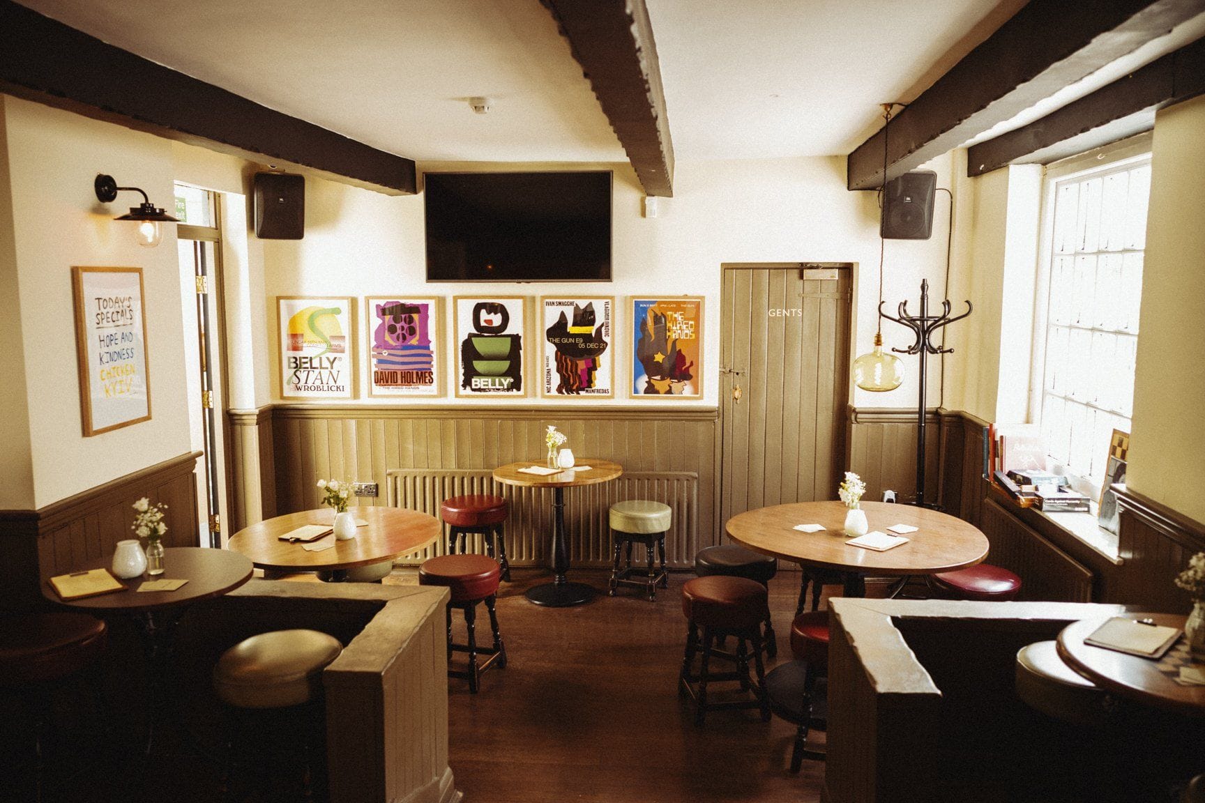 art on the walls at the compton arms pub in islington london