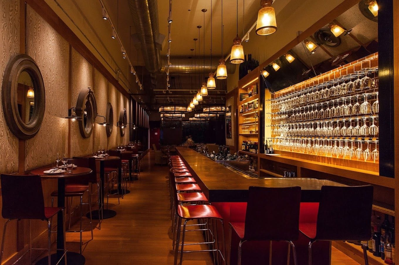 The counter at Corkbuzz Union Square, one of the best bars in Manhattan, NYC.