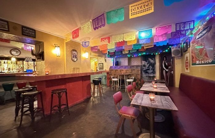 interior of corocchios cantina in hackney london
