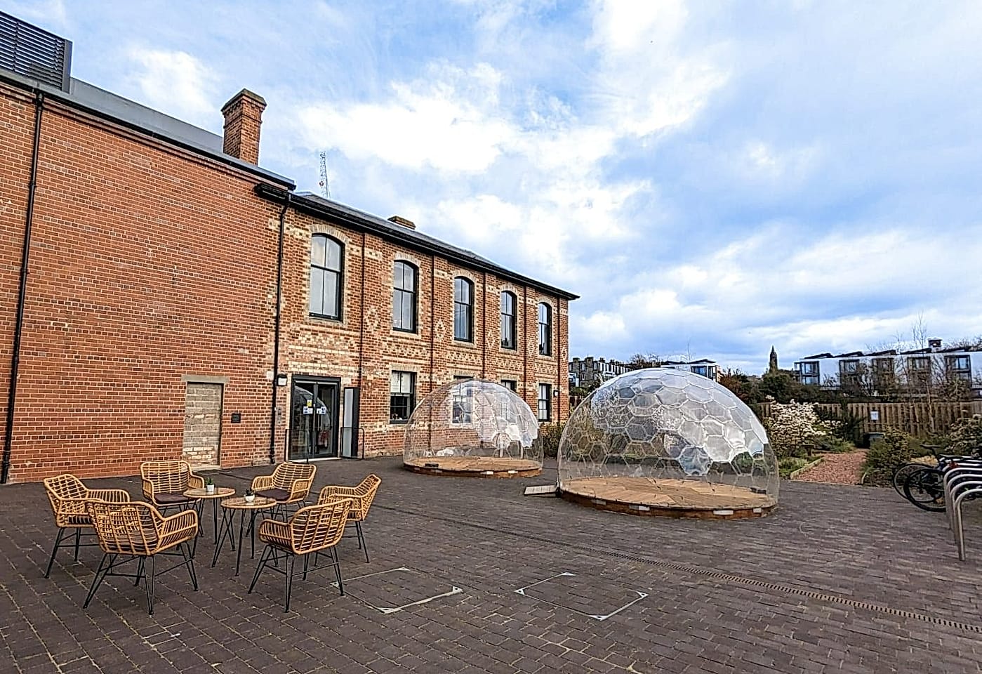 courtyard and cafe at edinburgh printmakers