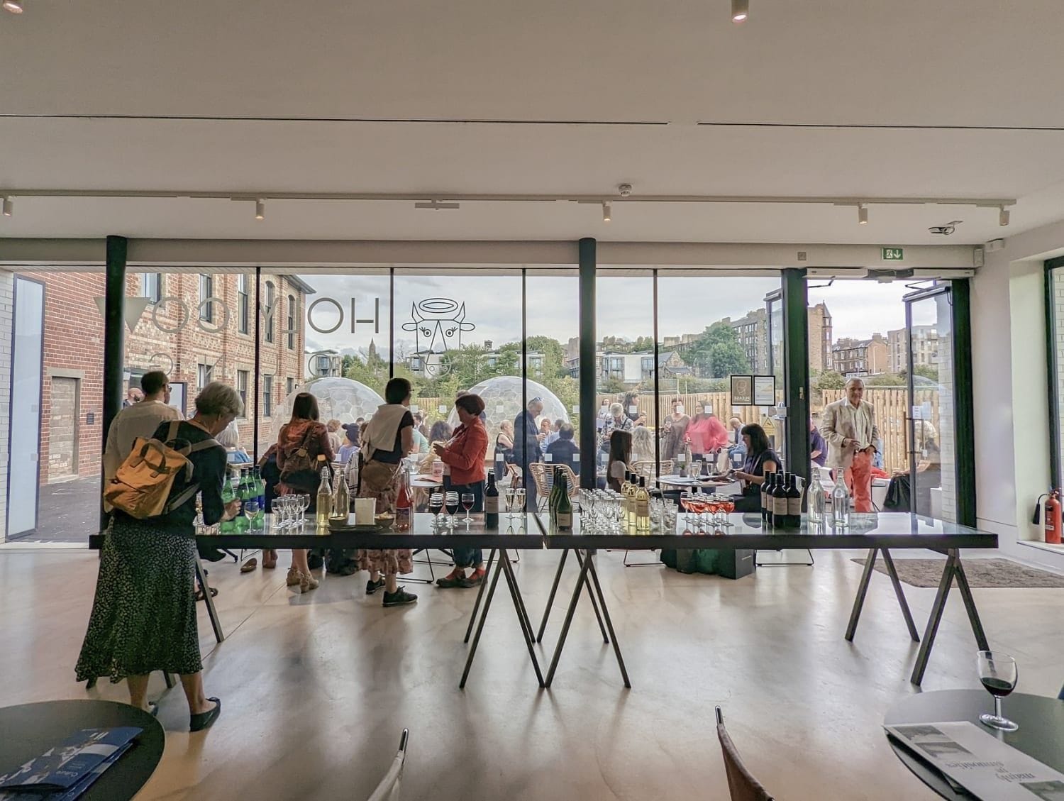 courtyard and cafe at edinburgh printmakers