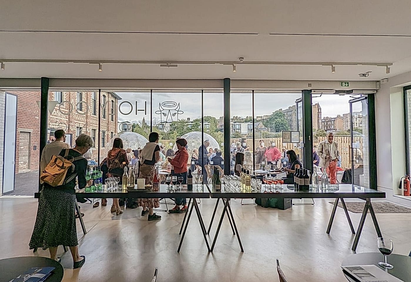 courtyard and cafe at edinburgh printmakers