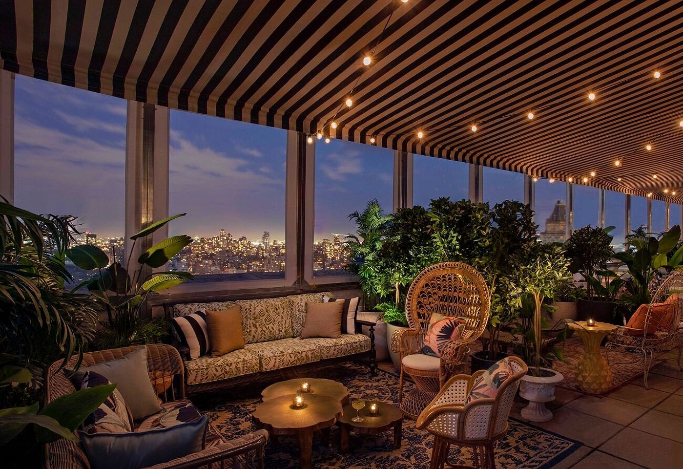 darling bar park lane hotel upper manhattan rooftop restaurants nyc