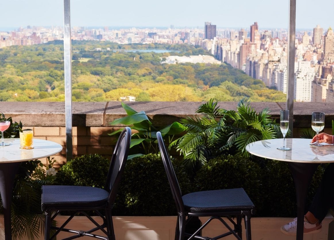 darling bar park lane hotel upper manhattan rooftop restaurants nyc