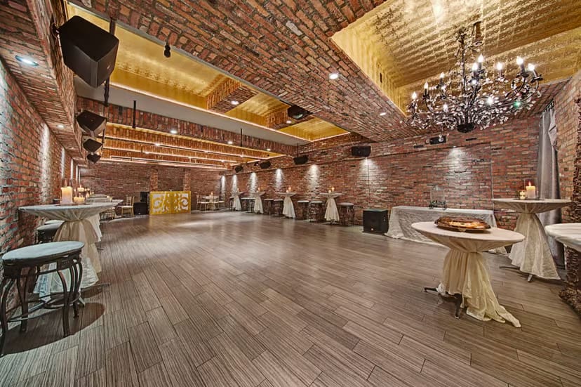 The cellar & dance floor at Deity Events, a bar/bat mitzvah venue in NYC. 