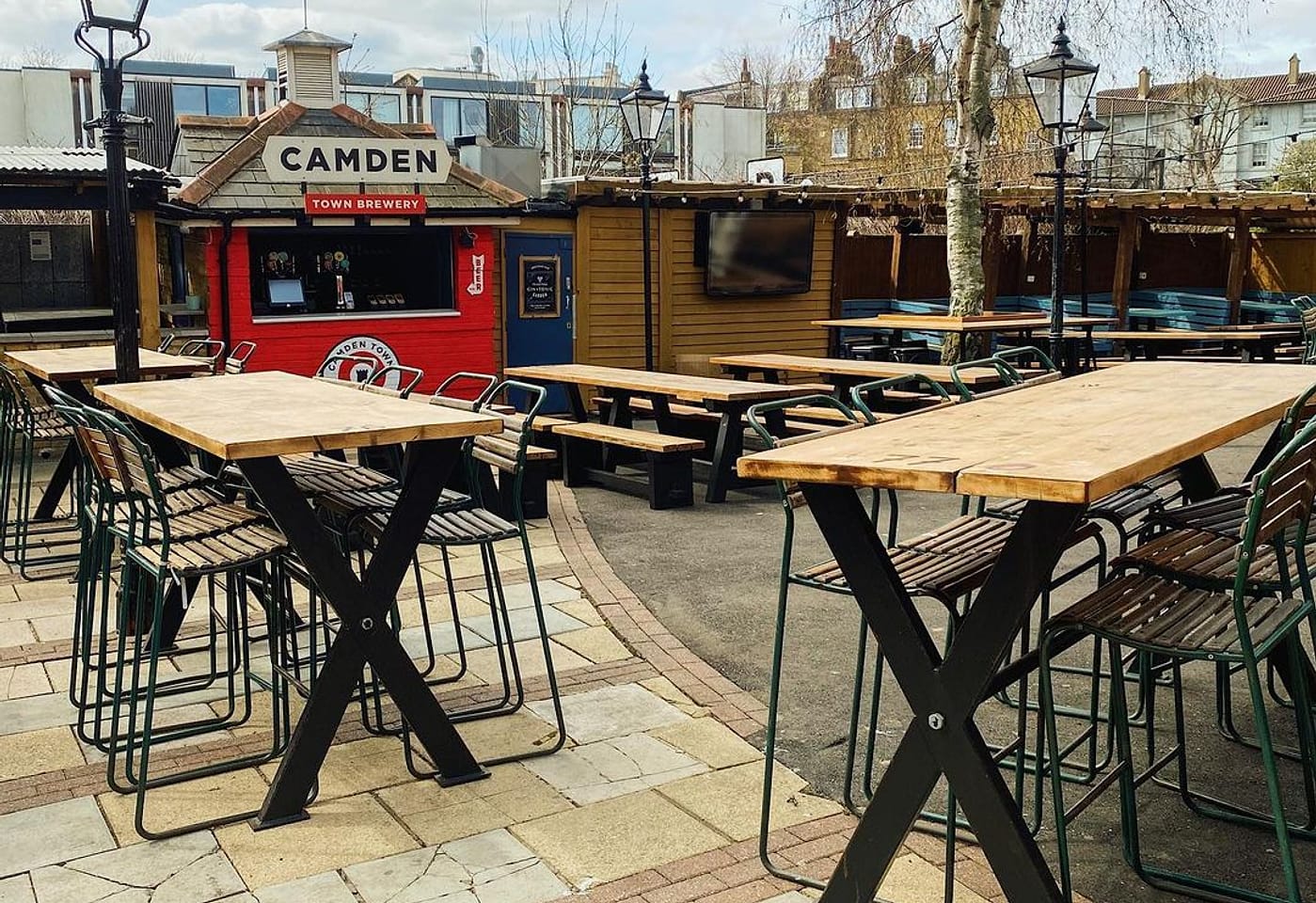 beer garden at edinboro castle camden bar in camden town london