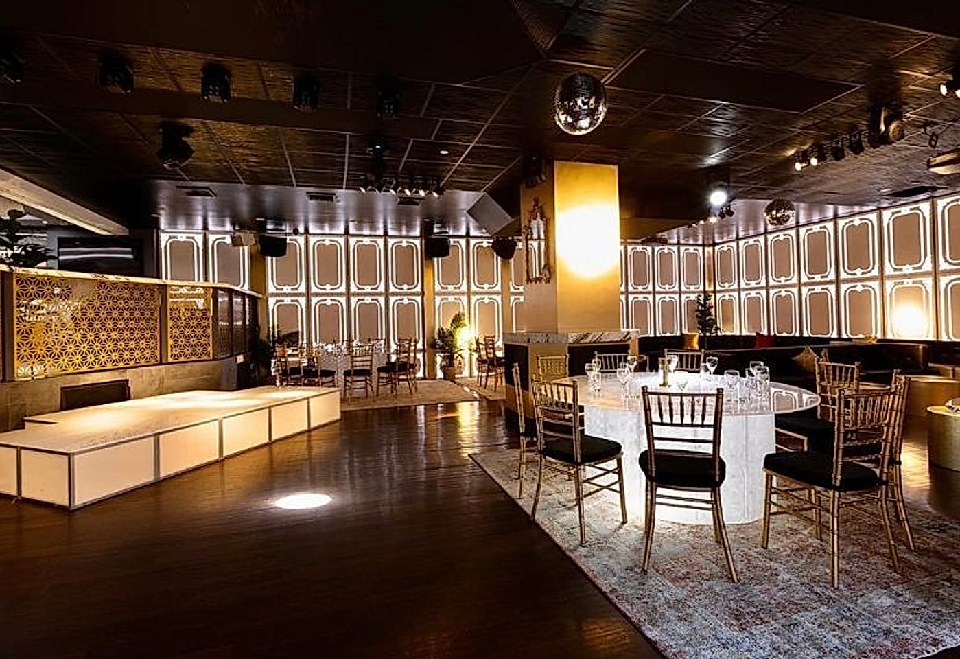 An event space at Fifty Four NYC, a bar/bat mitzvah venue.
