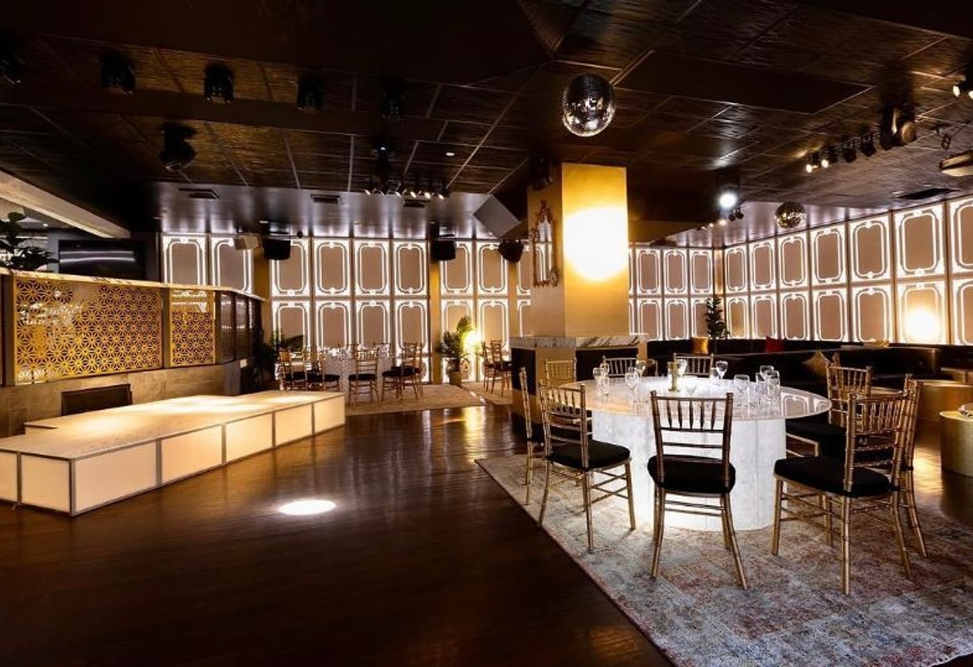 An event space at Fifty Four NYC, a bar/bat mitzvah venue.