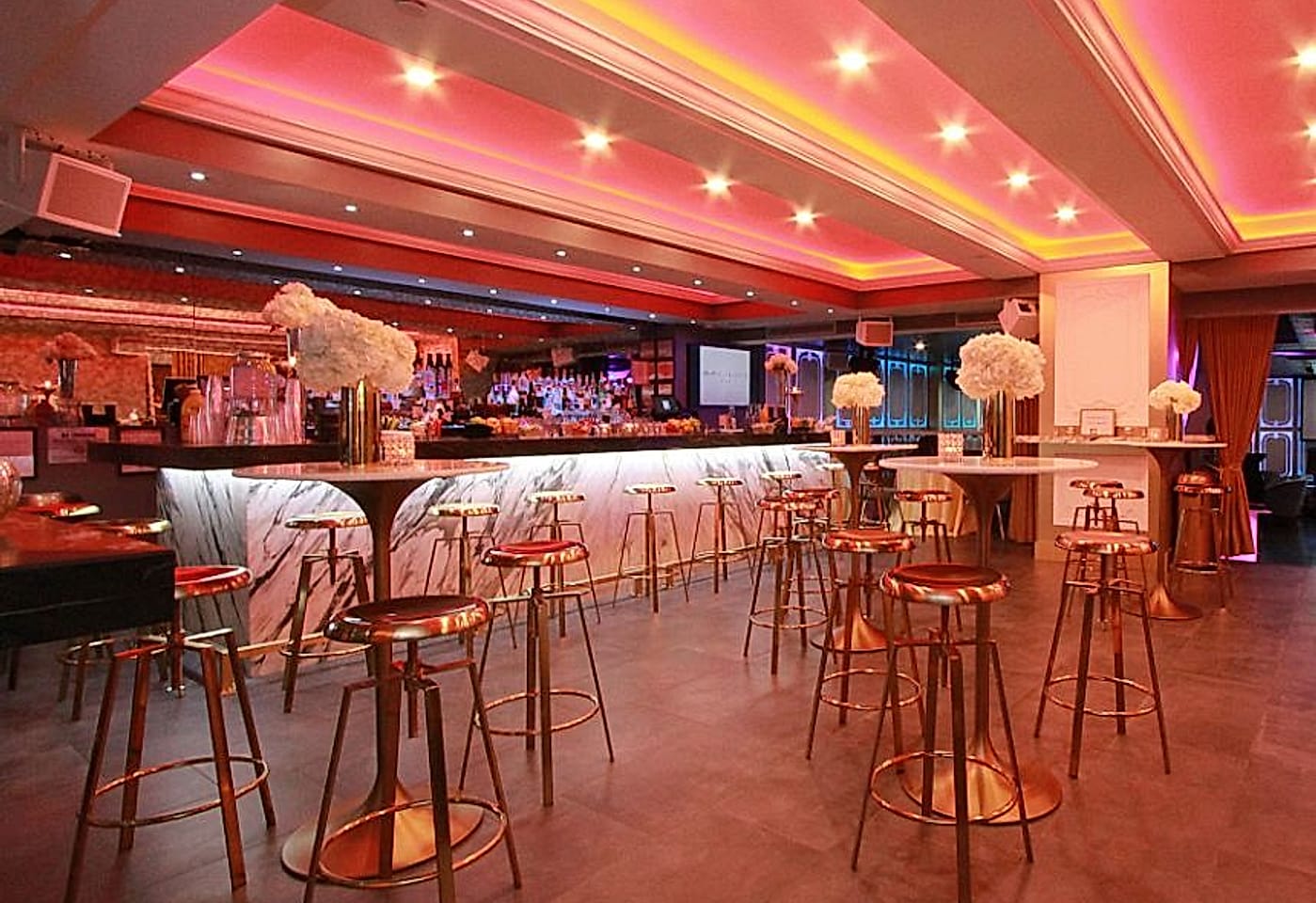 A bar at Fifty Four NYC, a bar/bat mitzvah venue.