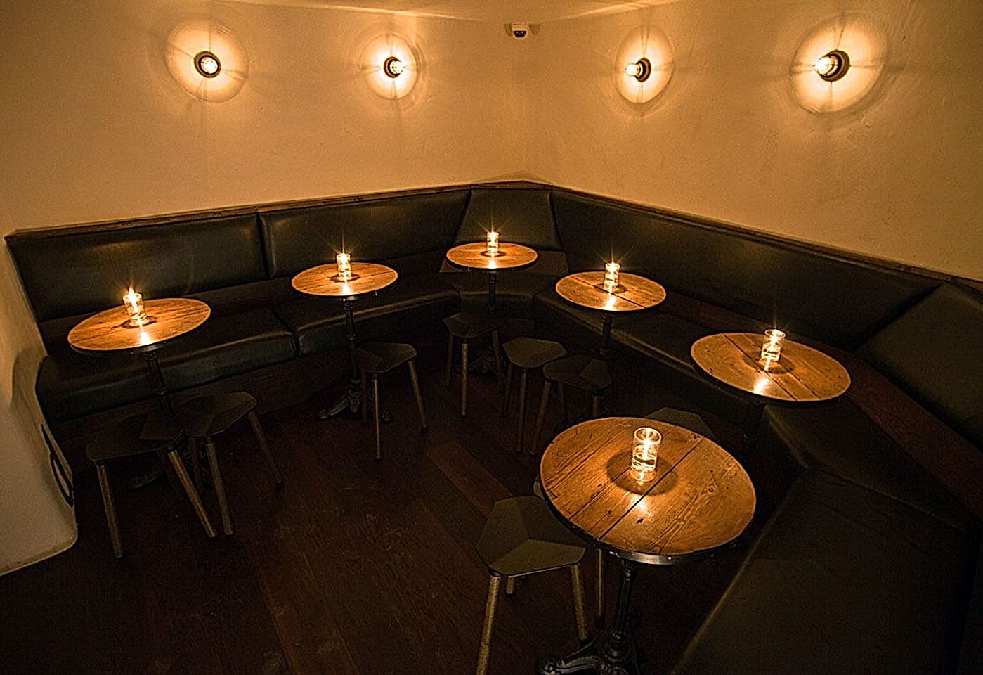 cocktail tables in found the bar in old street london