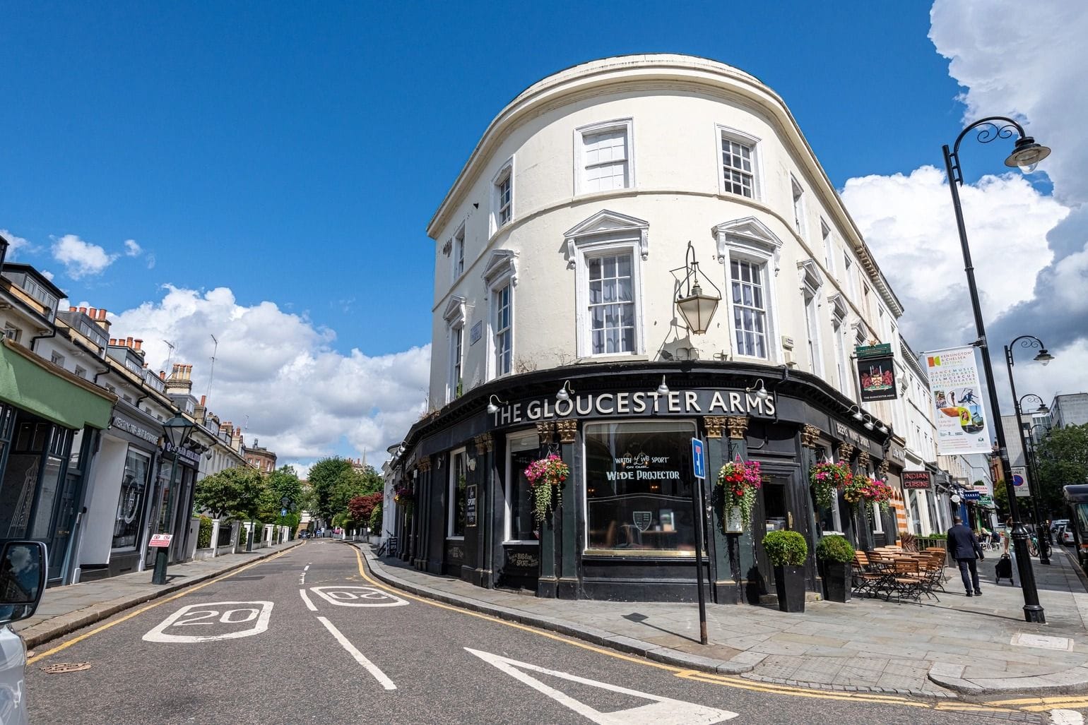 exterior of the gloucester arms south kensington london bar