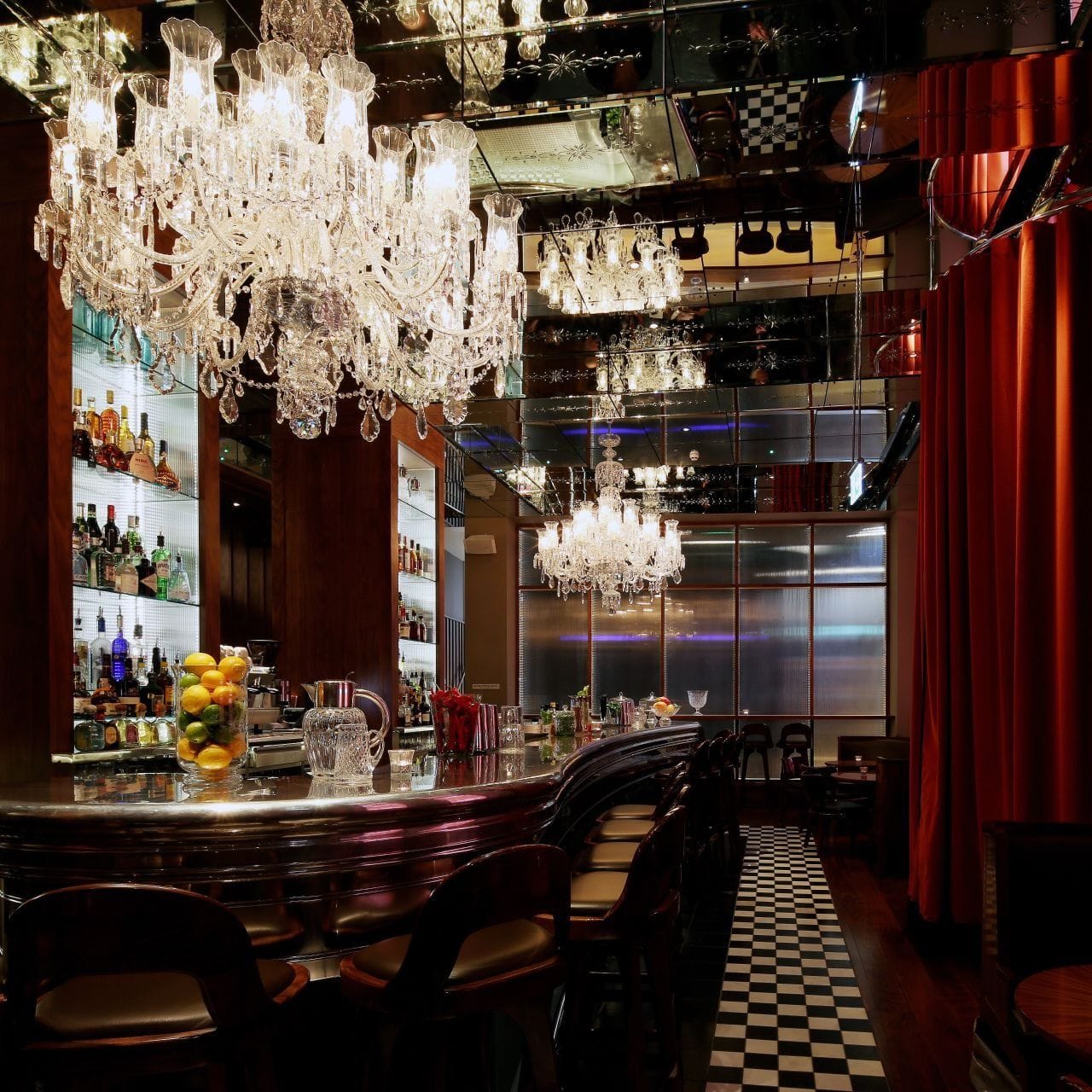 interior of gnh bar kings cross cocktail bar london