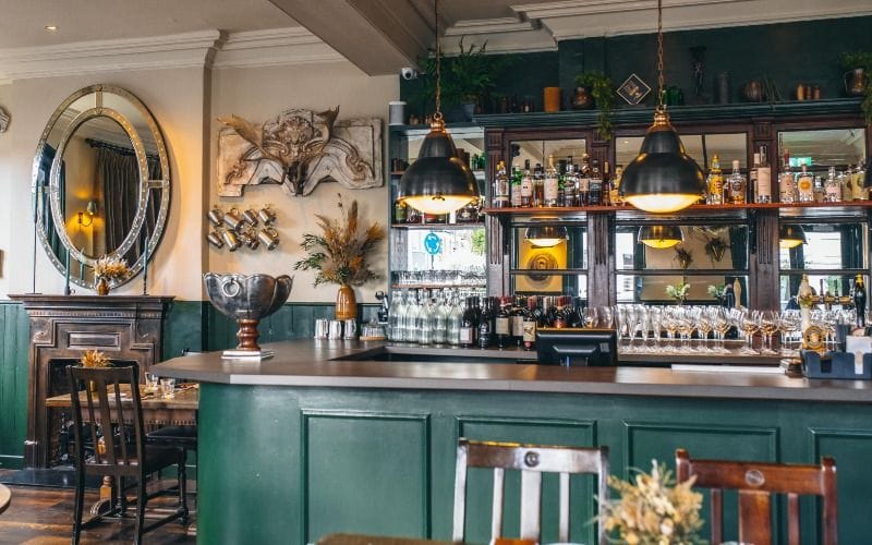 interior of the harwood arms pub fulham london bar