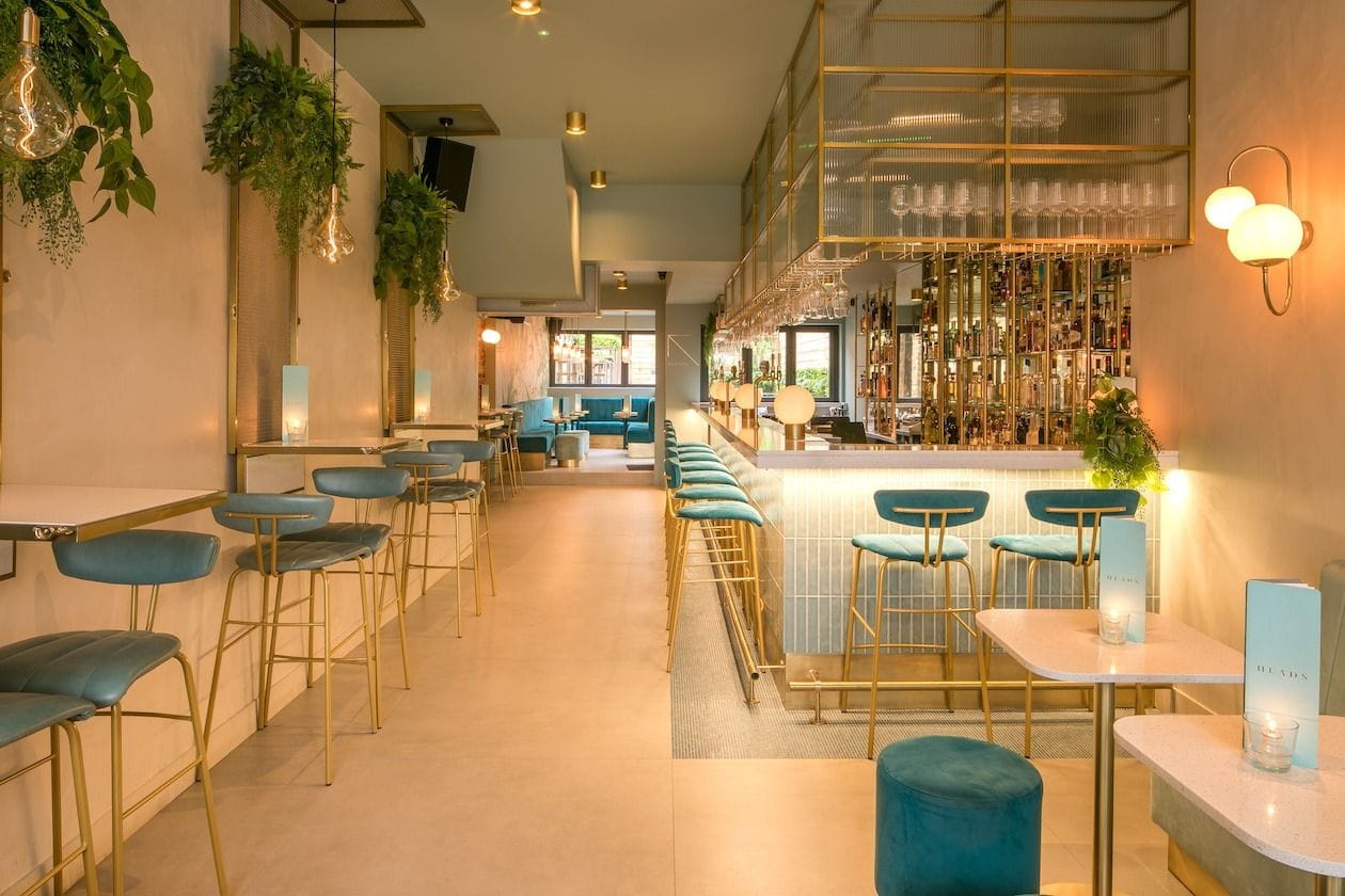 interior of heads and tails camden london cocktail bar