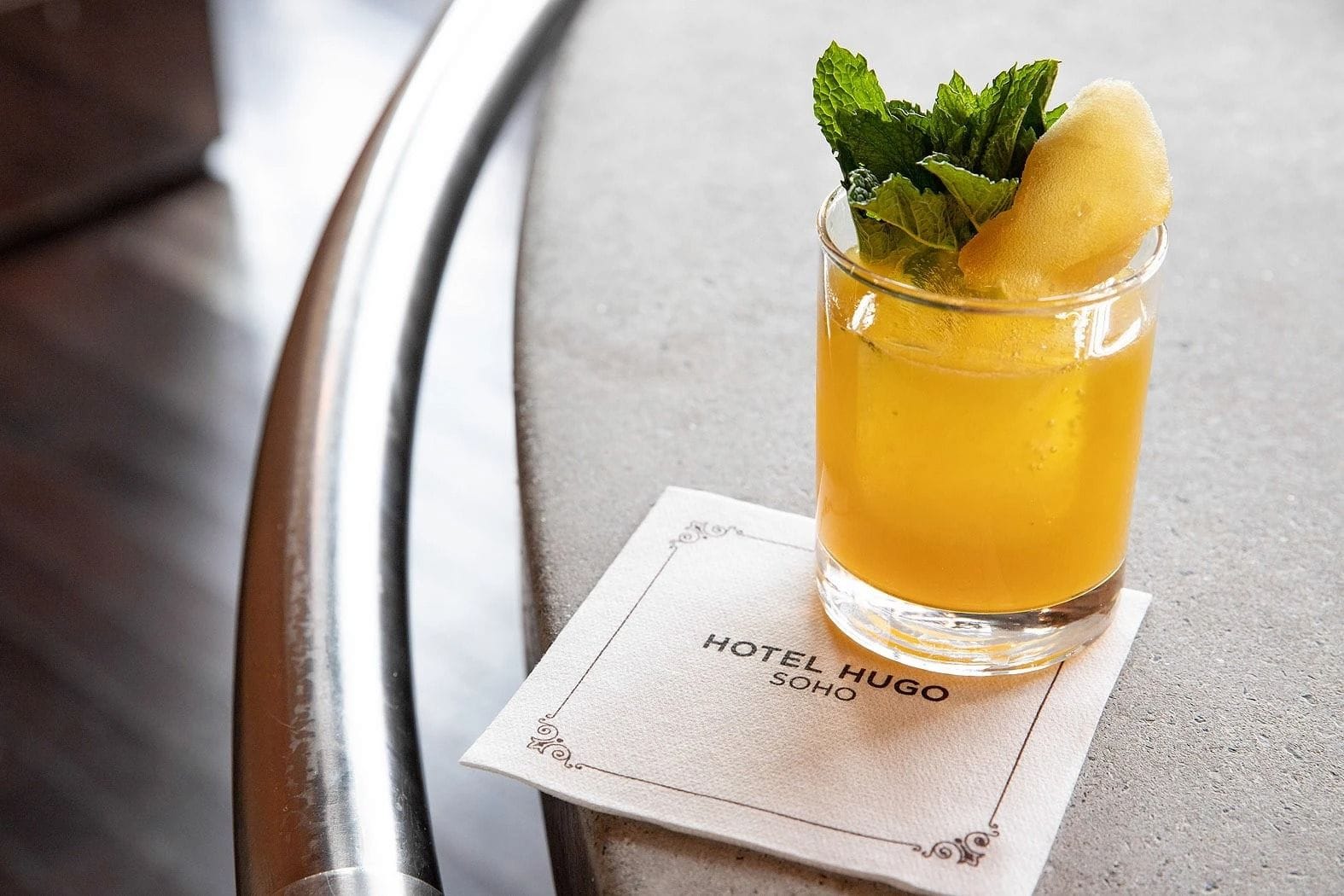 cocktail at hugo rooftop bar new york party venue