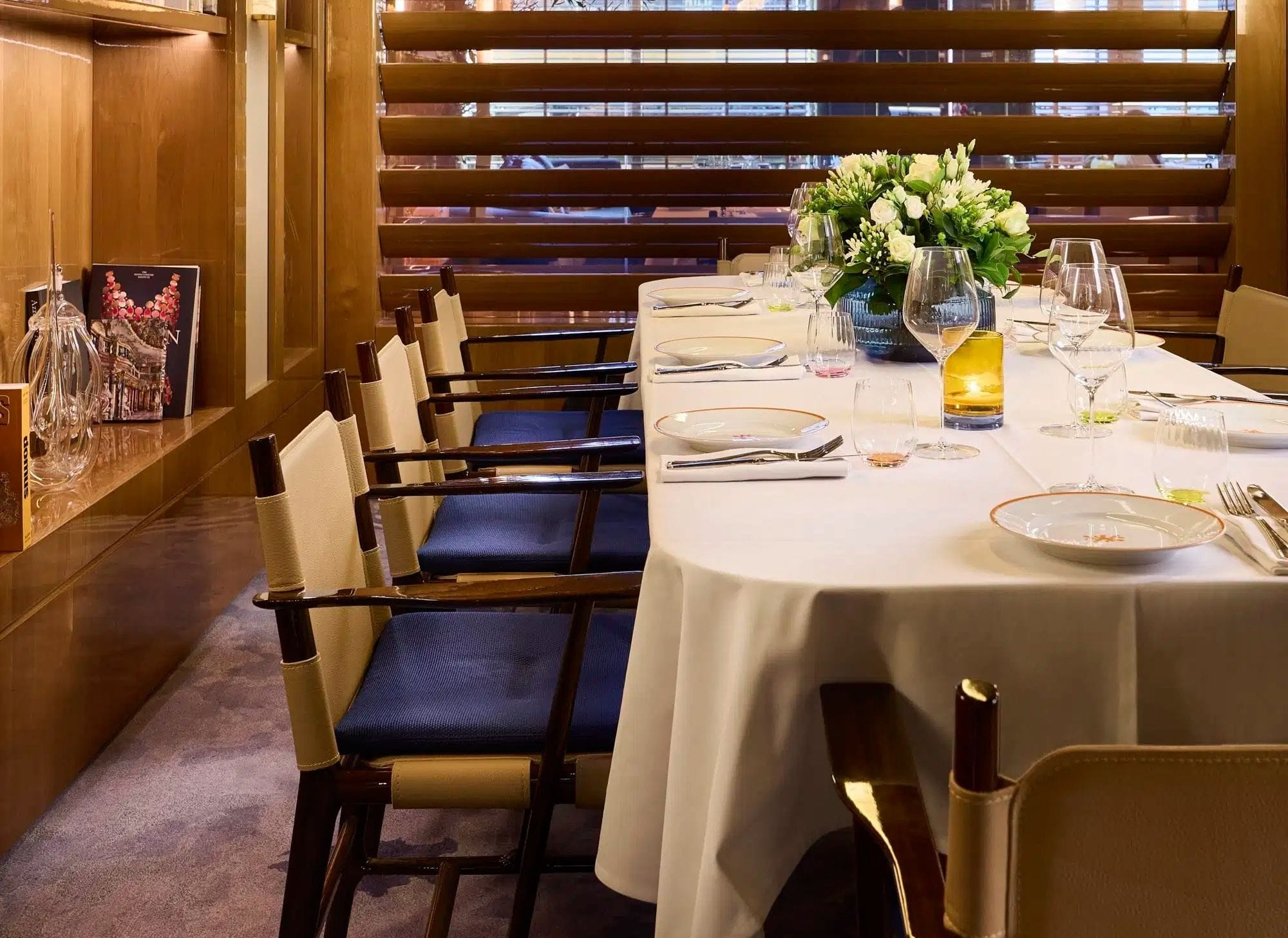 A yacht-themed private dining room for intimate dinners in Knightsbridge: The Captain's Cabin at ALBA London image 2