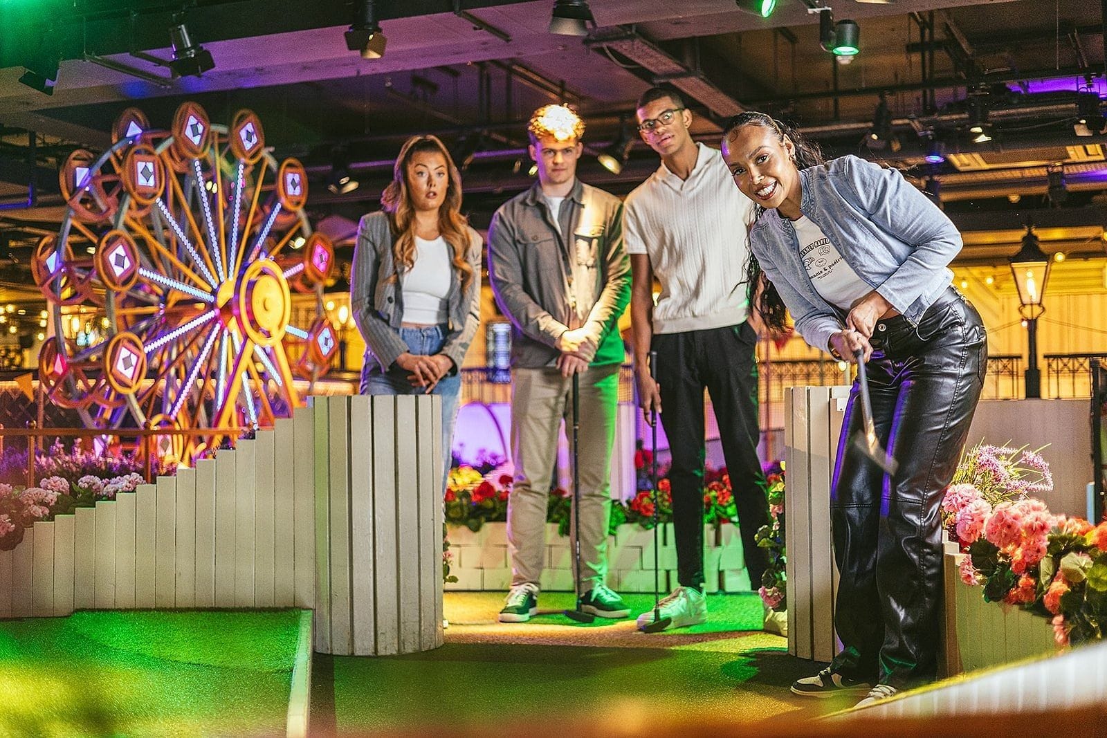 Swingers golf club networking venue Midtown NYC  