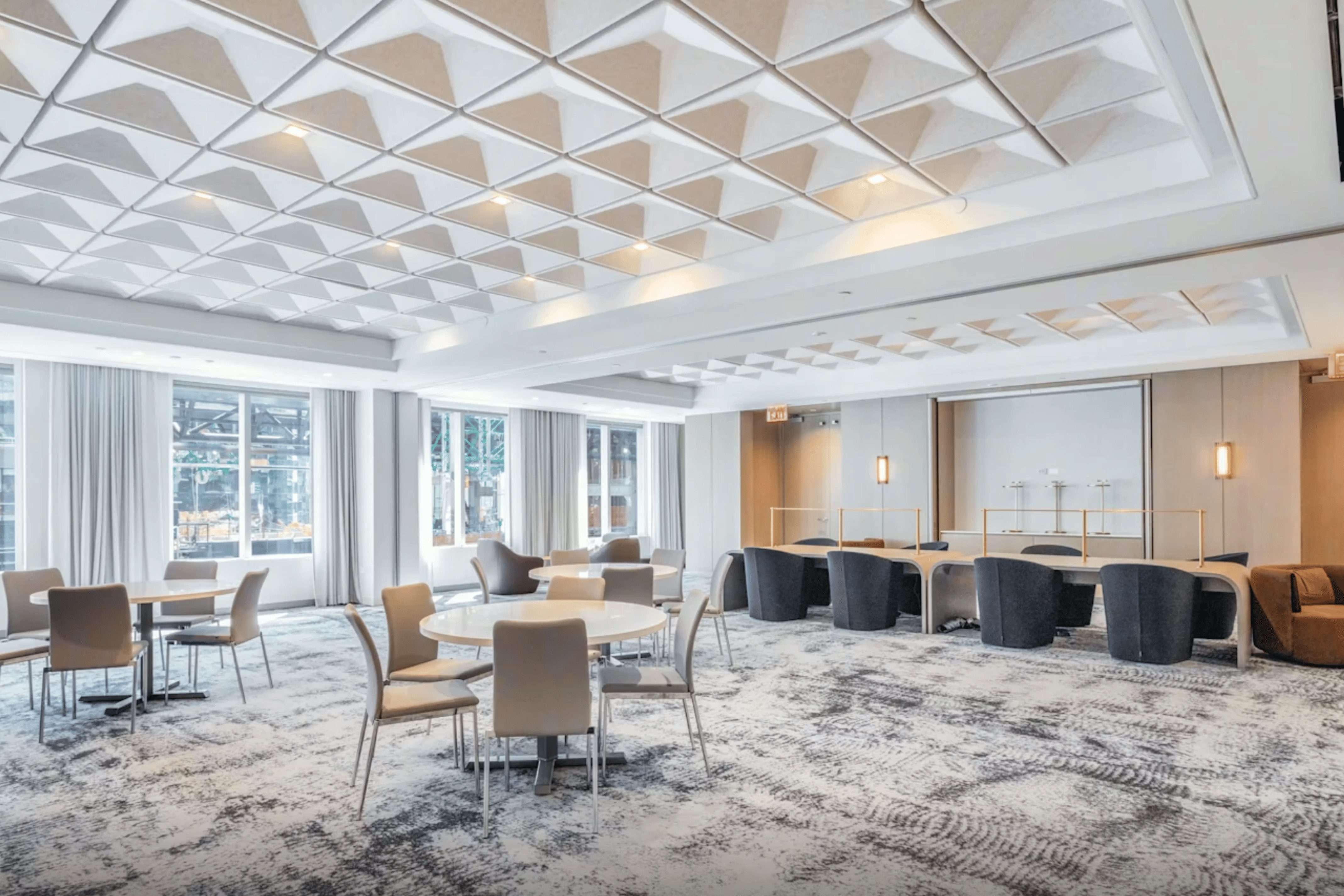 An elegant, minimalist event venue in a maximalist area: 3 Times Square 1