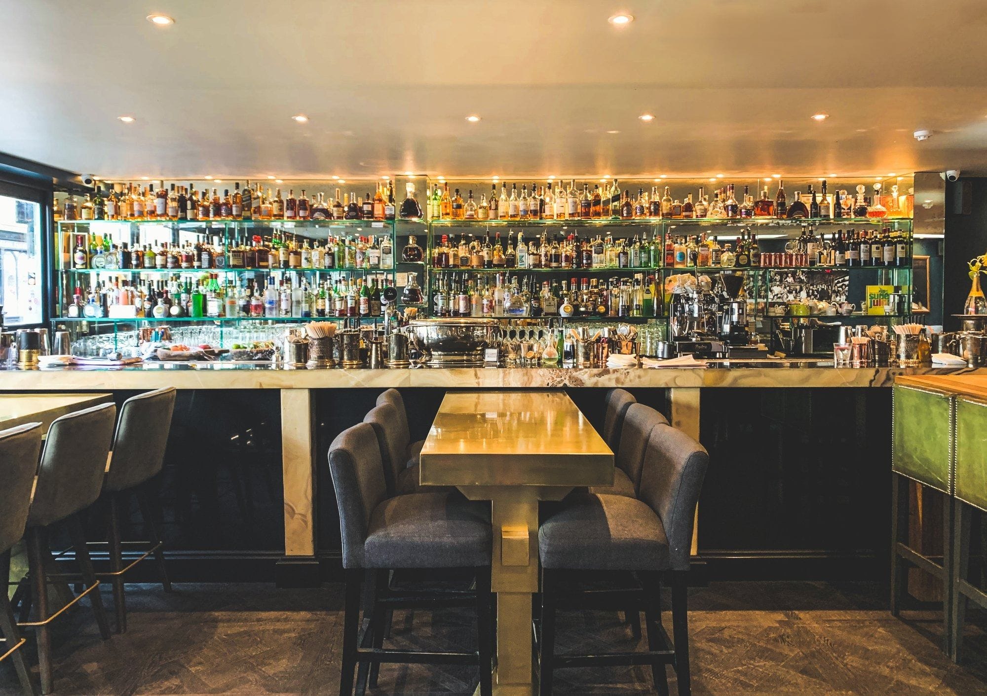 interior of jaks bar chelsea london bar