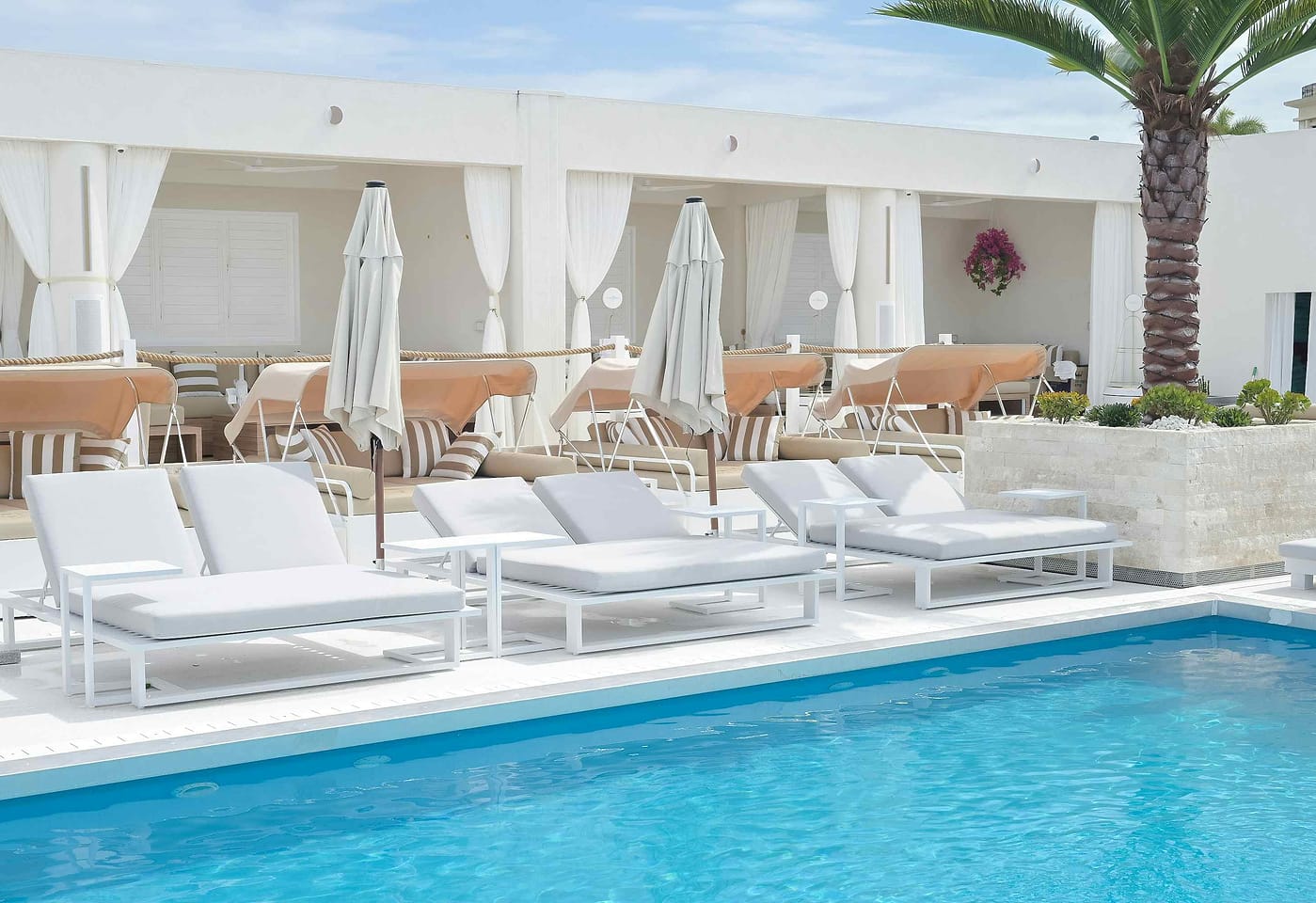 La Luna Beach Club (Pool) | View of Poolside seating | Venue Hire Gold Coast | 3