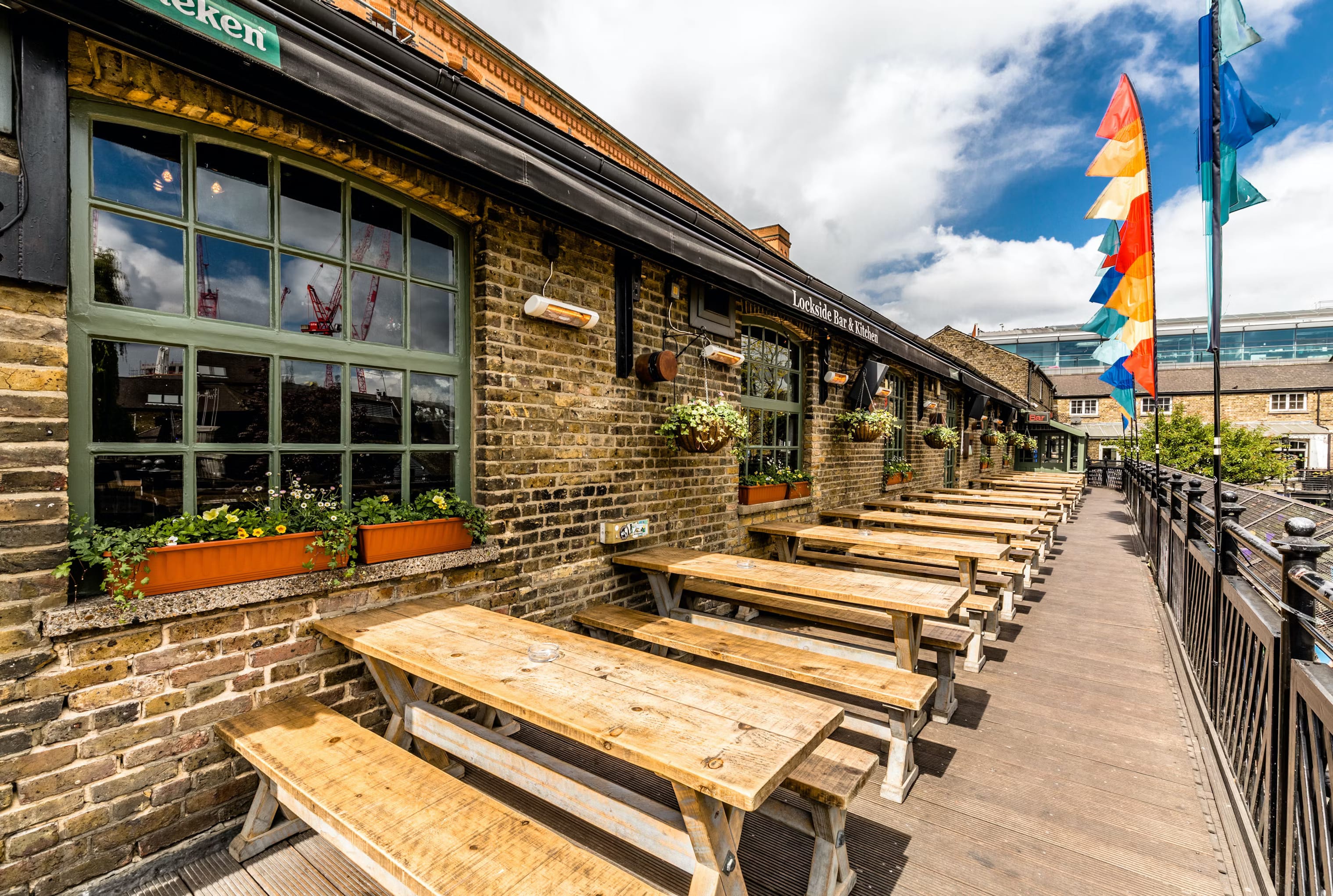 terrace at lockside camden bar in camden town london