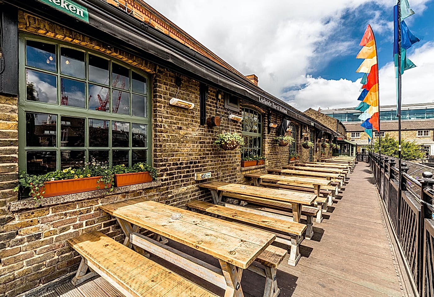 terrace at lockside camden bar in camden town london