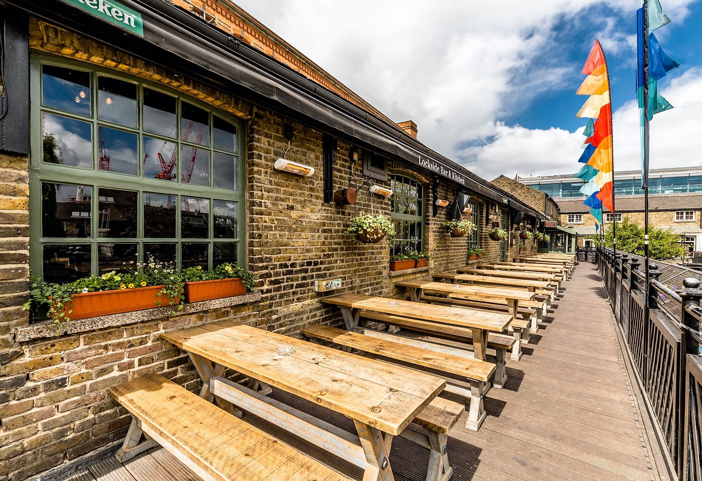 terrace at lockside camden bar in camden town london