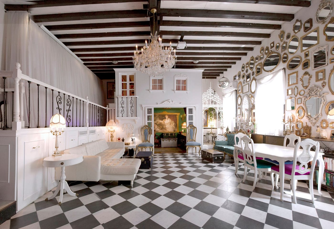 An event space at The Love Shack - A Little Place in Brooklyn, a bar/bat mitzvah venue in NYC.