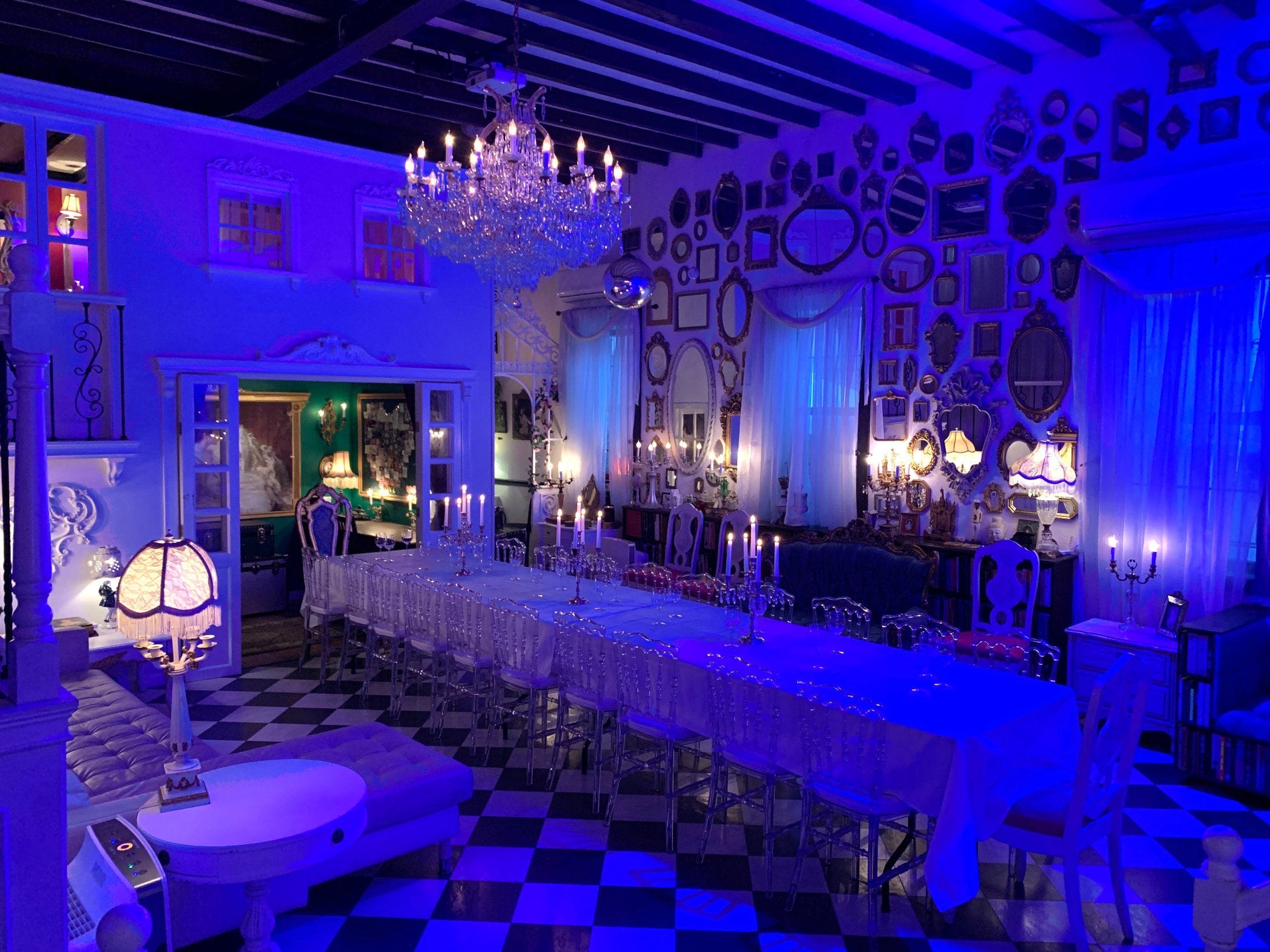 An event space at The Love Shack - A Little Place in Brooklyn, a bar/bat mitzvah venue in NYC.