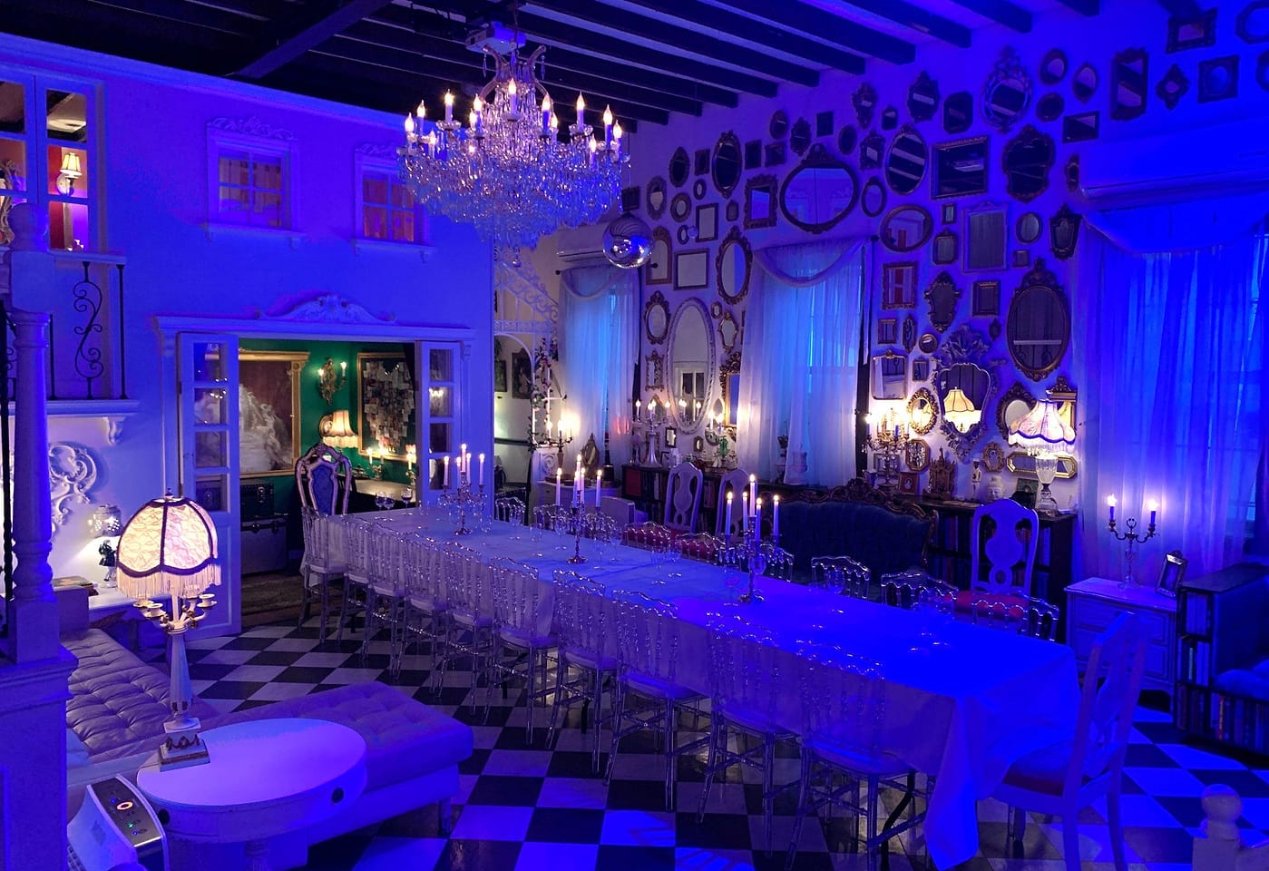 An event space at The Love Shack - A Little Place in Brooklyn, a bar/bat mitzvah venue in NYC.