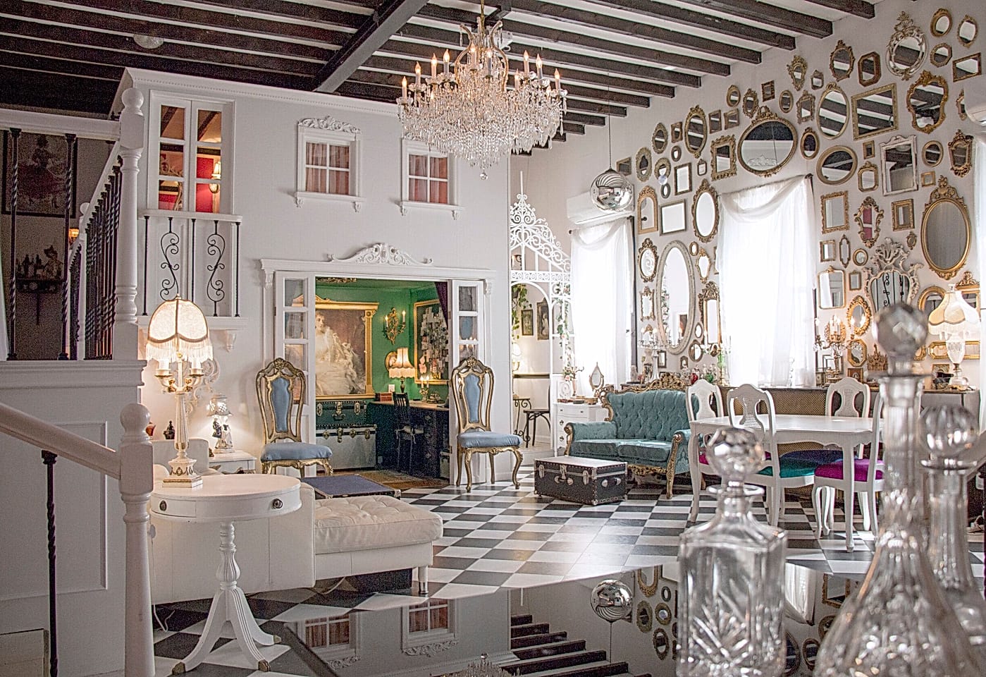 An event space at The Love Shack - A Little Place in Brooklyn, a bar/bat mitzvah venue in NYC.