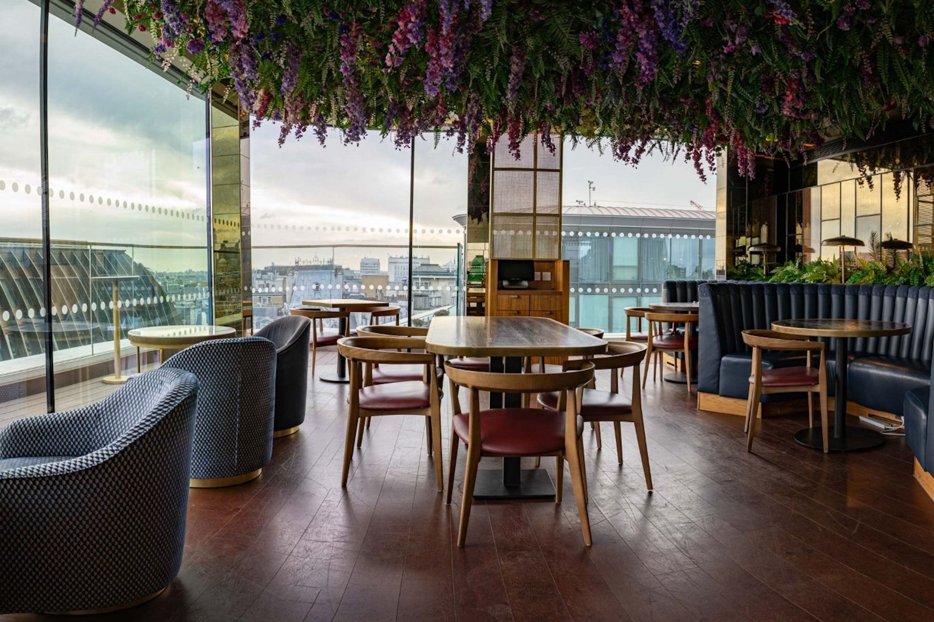 interior of lsq rooftop leicester square london bar