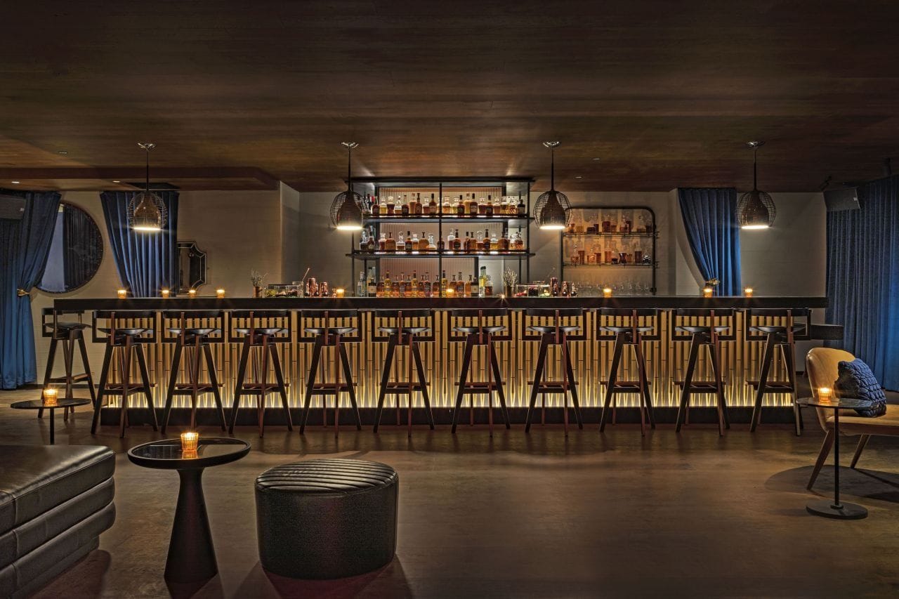 bar at moxy east village party venue new york