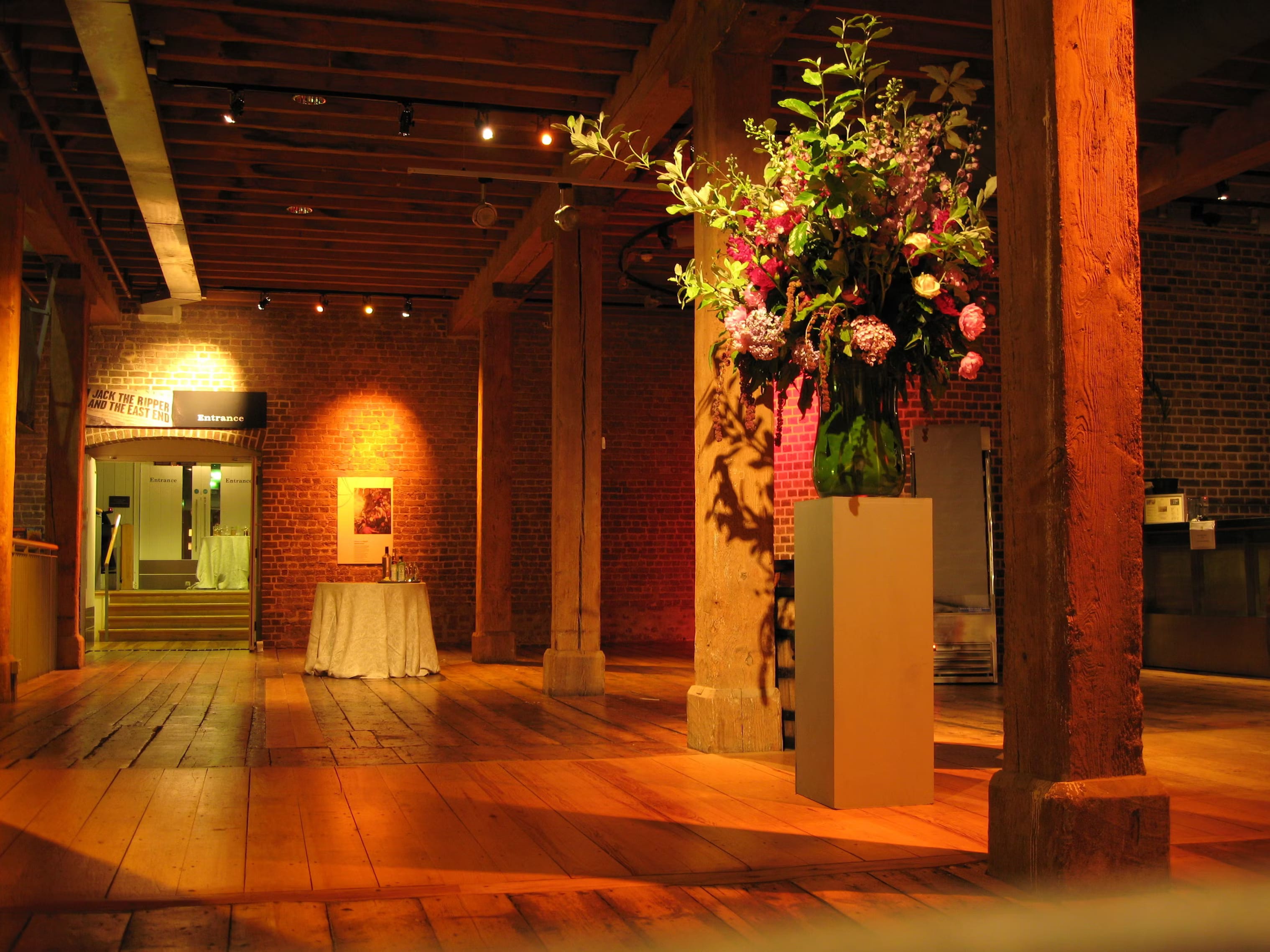 private dining in muscovado hall at the museum of london docklands in canary wharf london