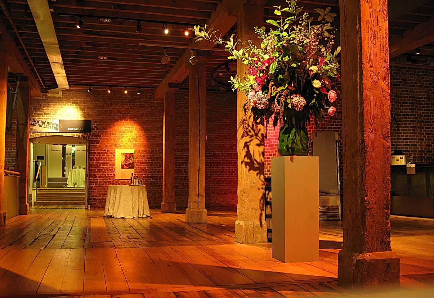 private dining in muscovado hall at the museum of london docklands in canary wharf london