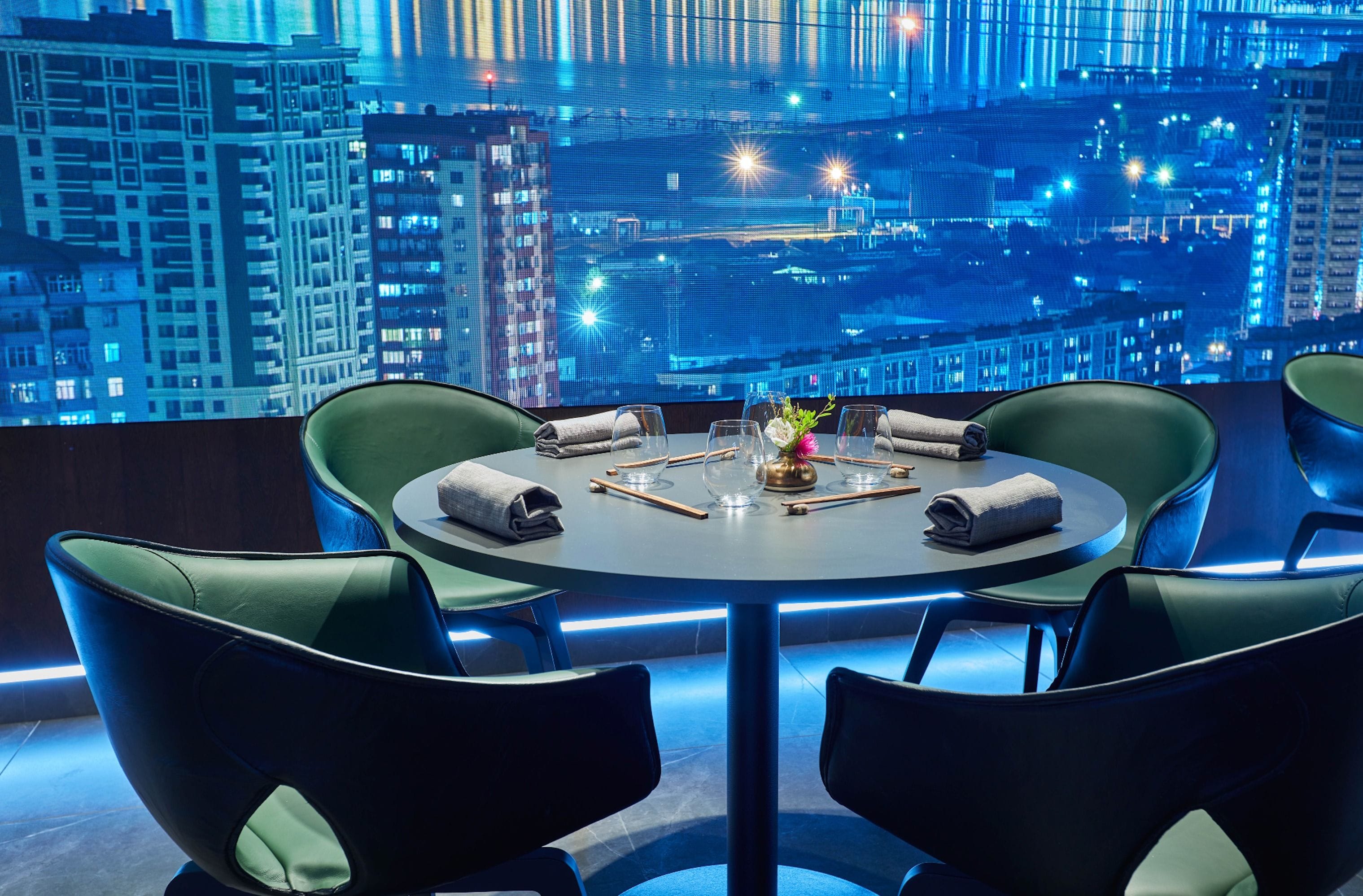 interior at manchester private dining room at musu