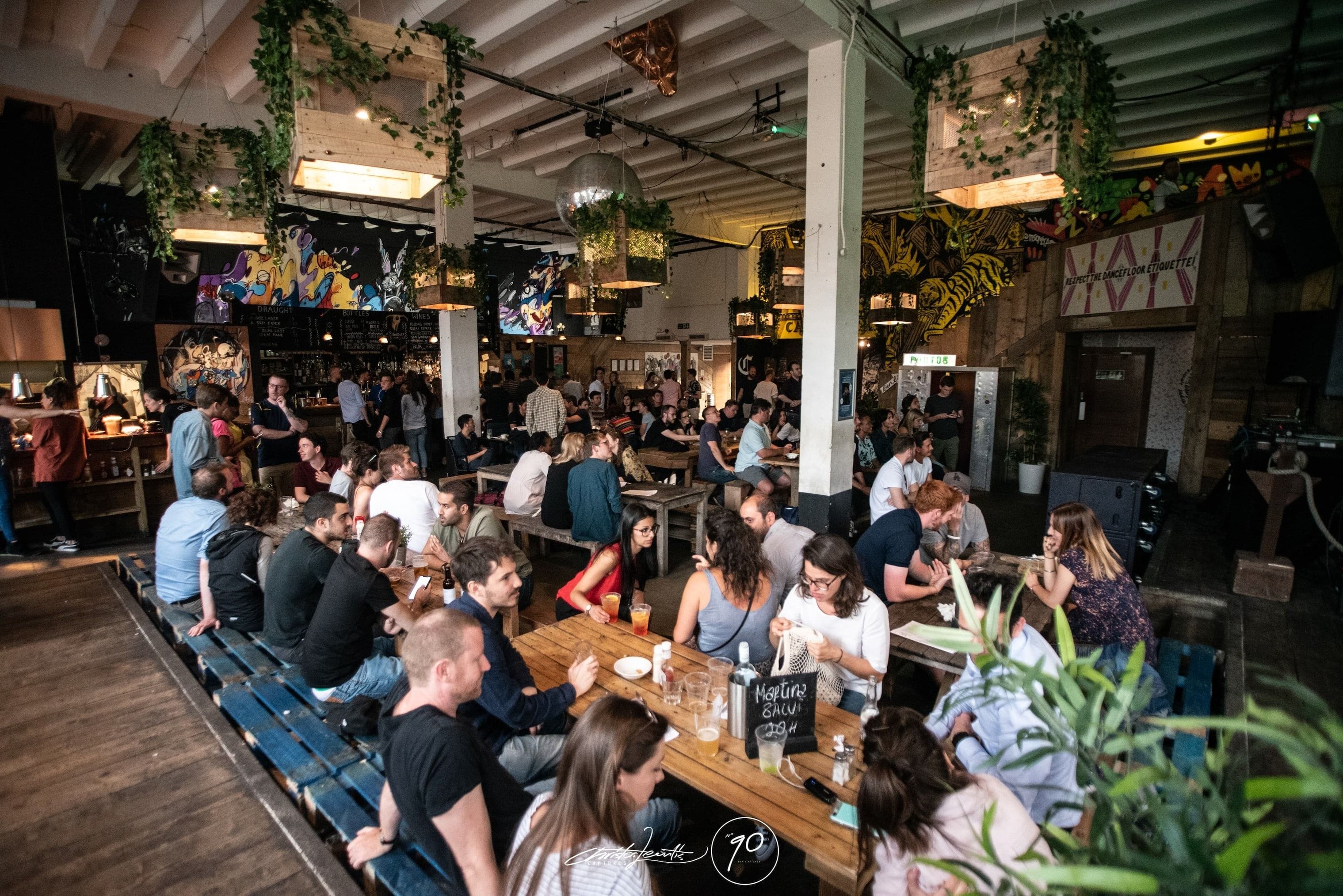 people in no90 bar in hackney wick london