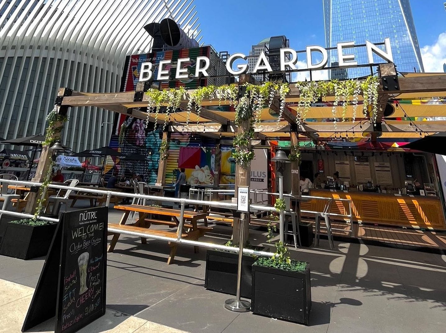 oculus beer garden world trade center lower manhattan nyc
