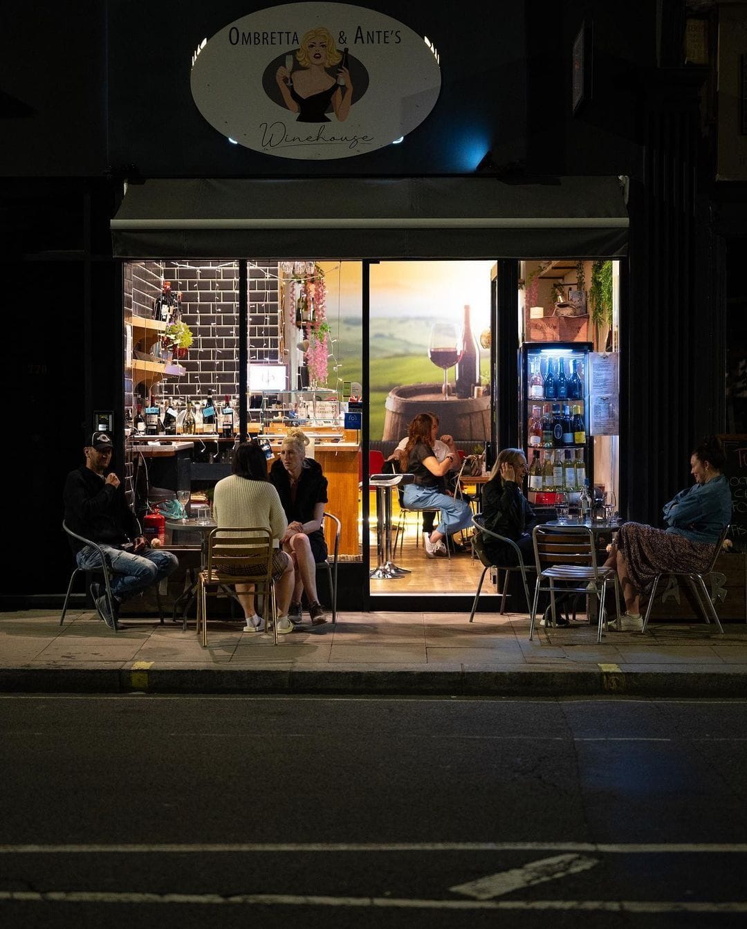 exterior of ombretta and antes winehouse fulham wine bar london