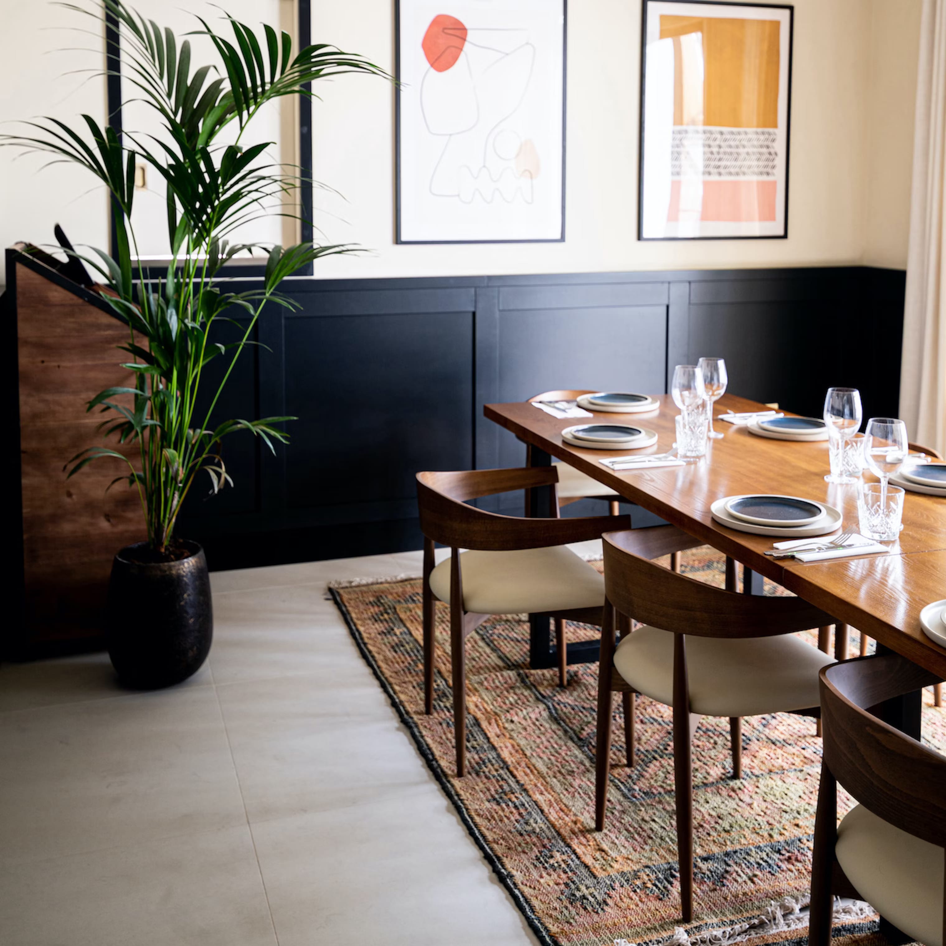 private dining room in pergola on the wharf in canary wharf london