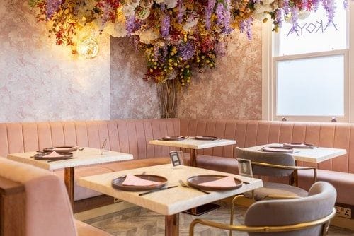 pink room akoya notting hill private dining london